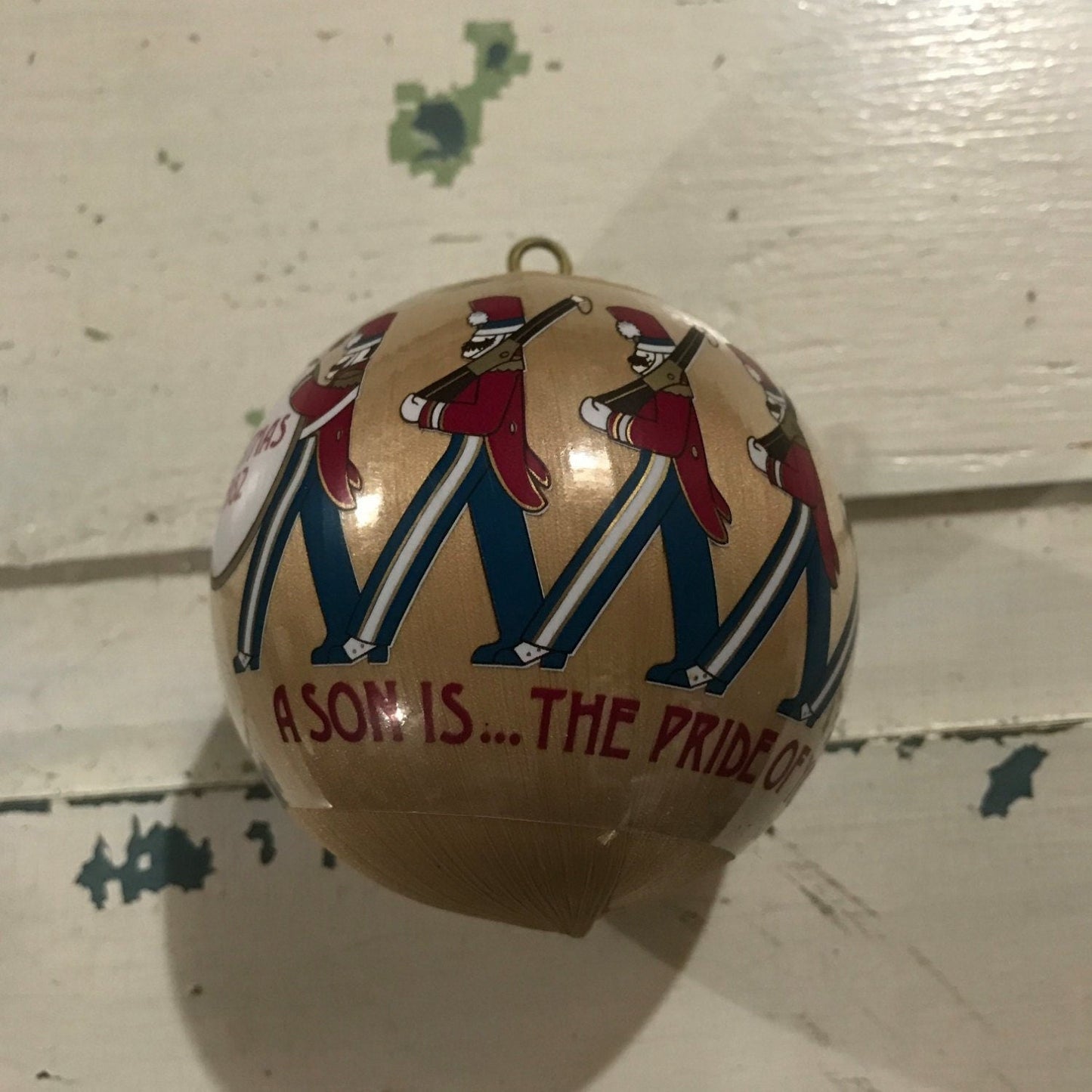 Hallmark, Son, Dated 1982,  Satin Ball, Keepsake Ornament, QX2043*