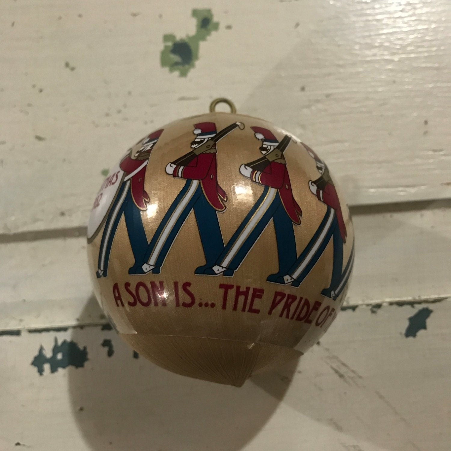 Hallmark, Son, Dated 1982,  Satin Ball, Keepsake Ornament, QX2043*
