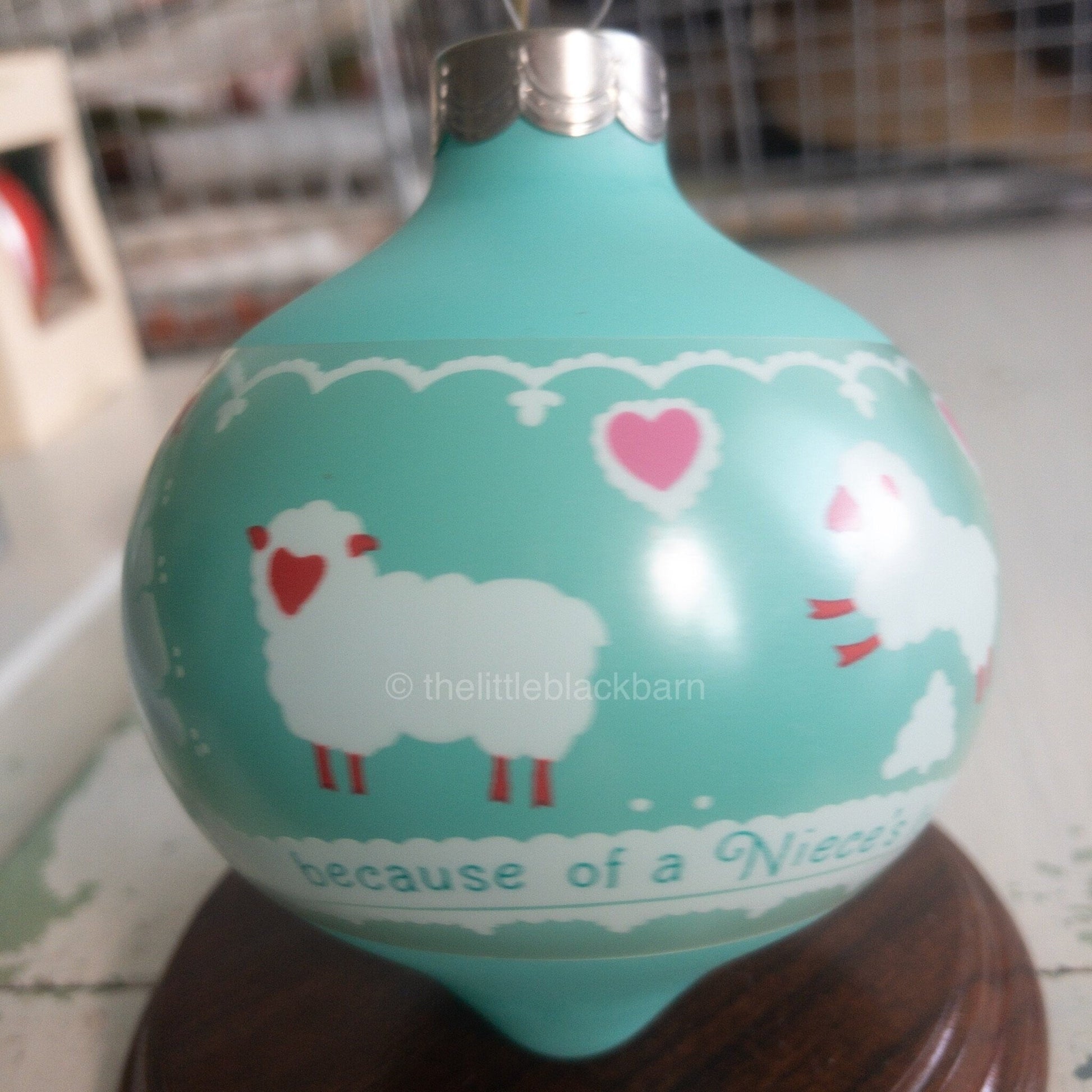 Hallmark, Niece, Teardrop Shape, Vintage 1987,, Keepsake Glass Ornament, QX2759*