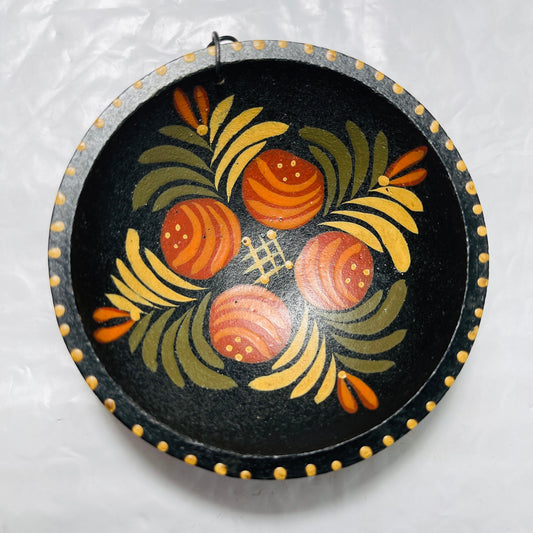 Nice painted wooden mini bowl 3 inch ornament decoration