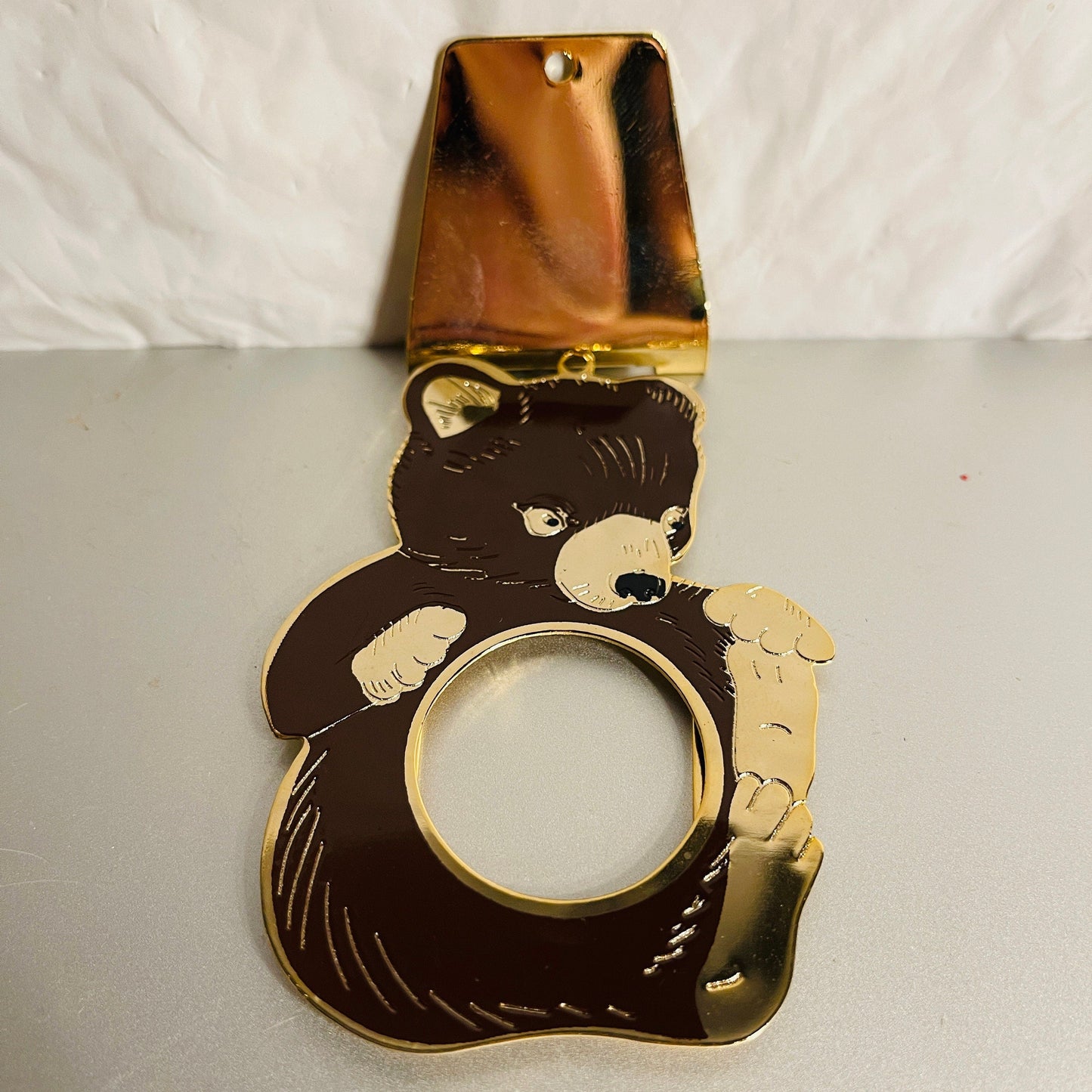 Teddy Bear Or Red Heart, Choice of Gold-Tone Metal Mini Picture Frame Ornaments with Stand