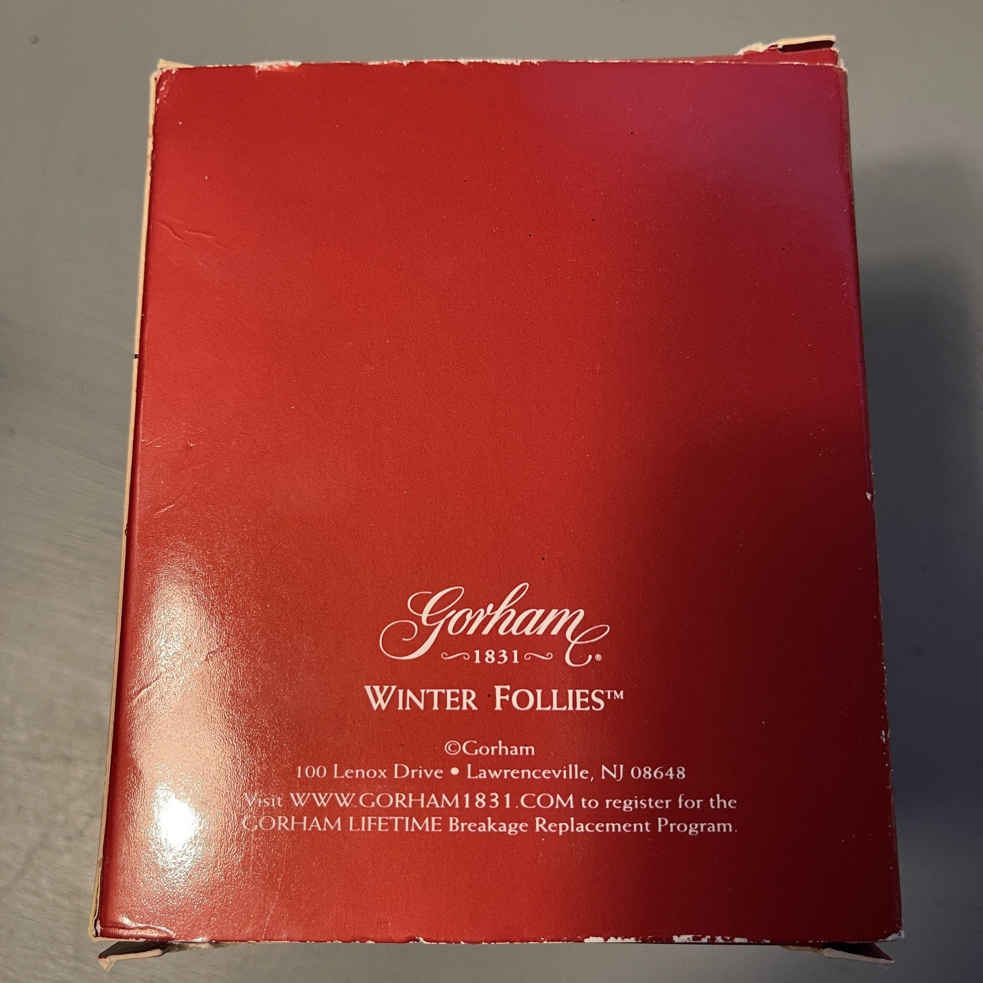 Gorham Winter Follies Crystal Angel Playing a Harp Glass Ball Ornament