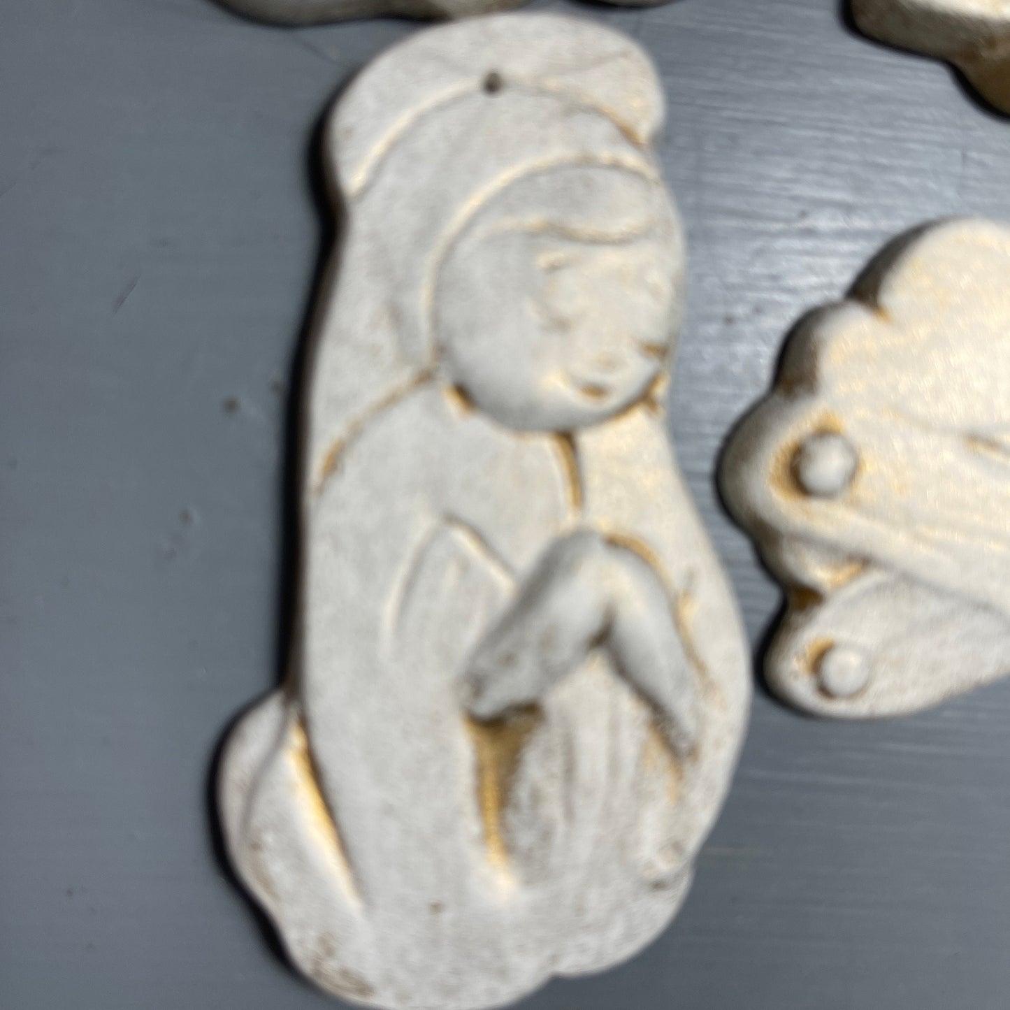 Nativity 4 piece Set Ceramic Christmas Tree Ornaments