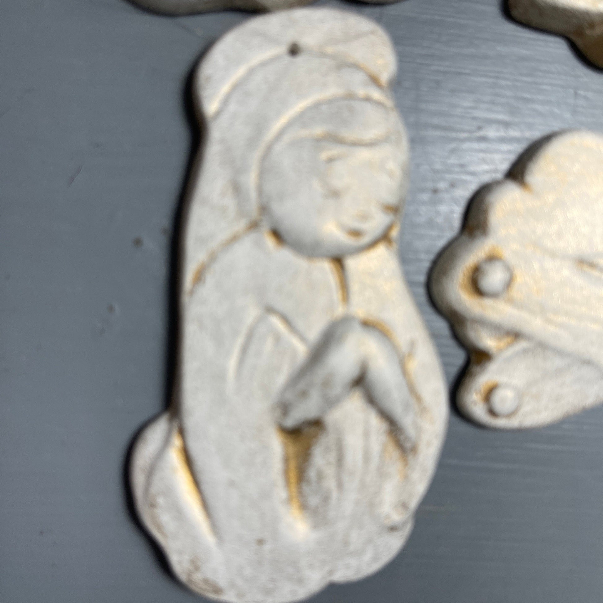 Nativity 4 piece Set Ceramic Christmas Tree Ornaments