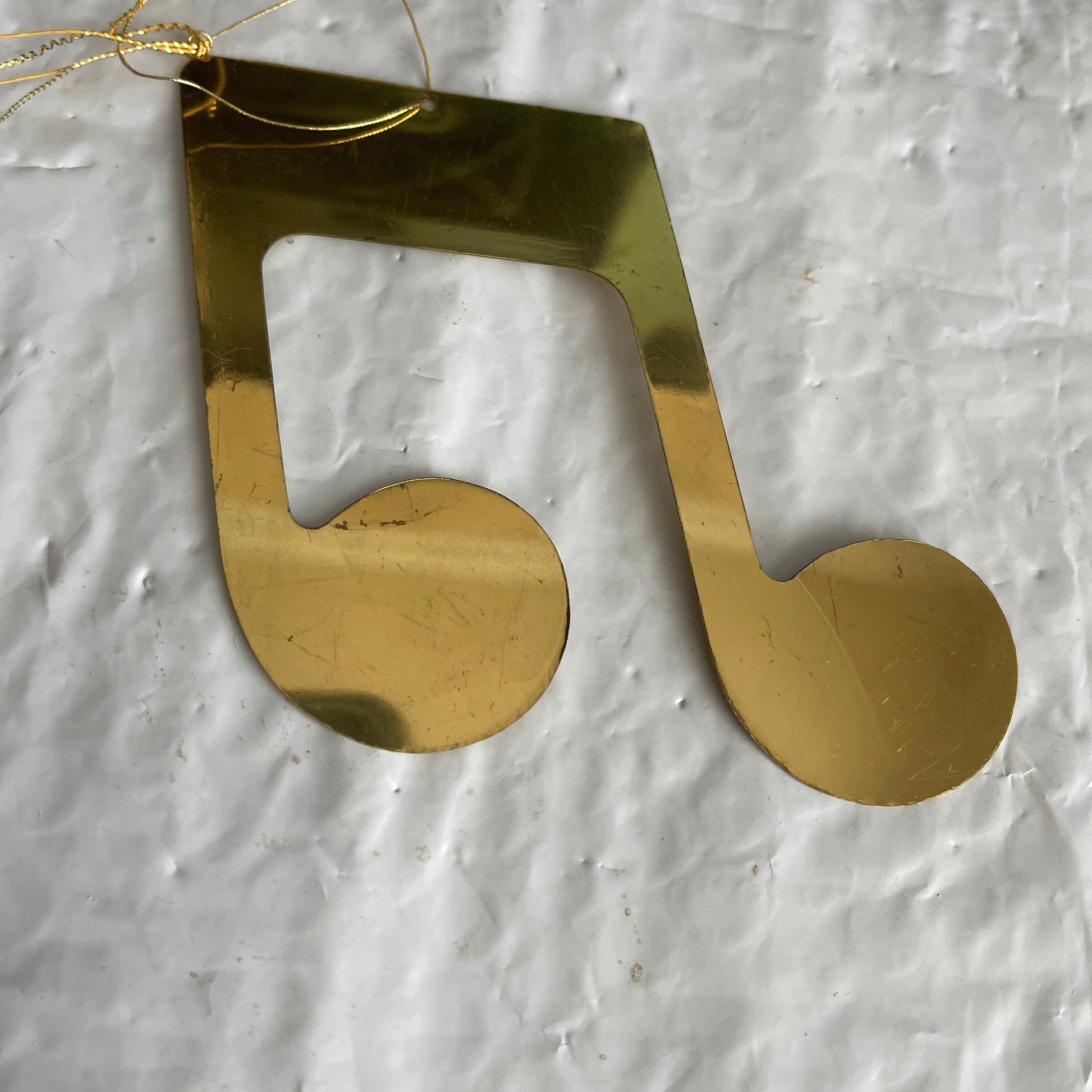 Musical Note Gold-tone Vintage Collectible Ornament