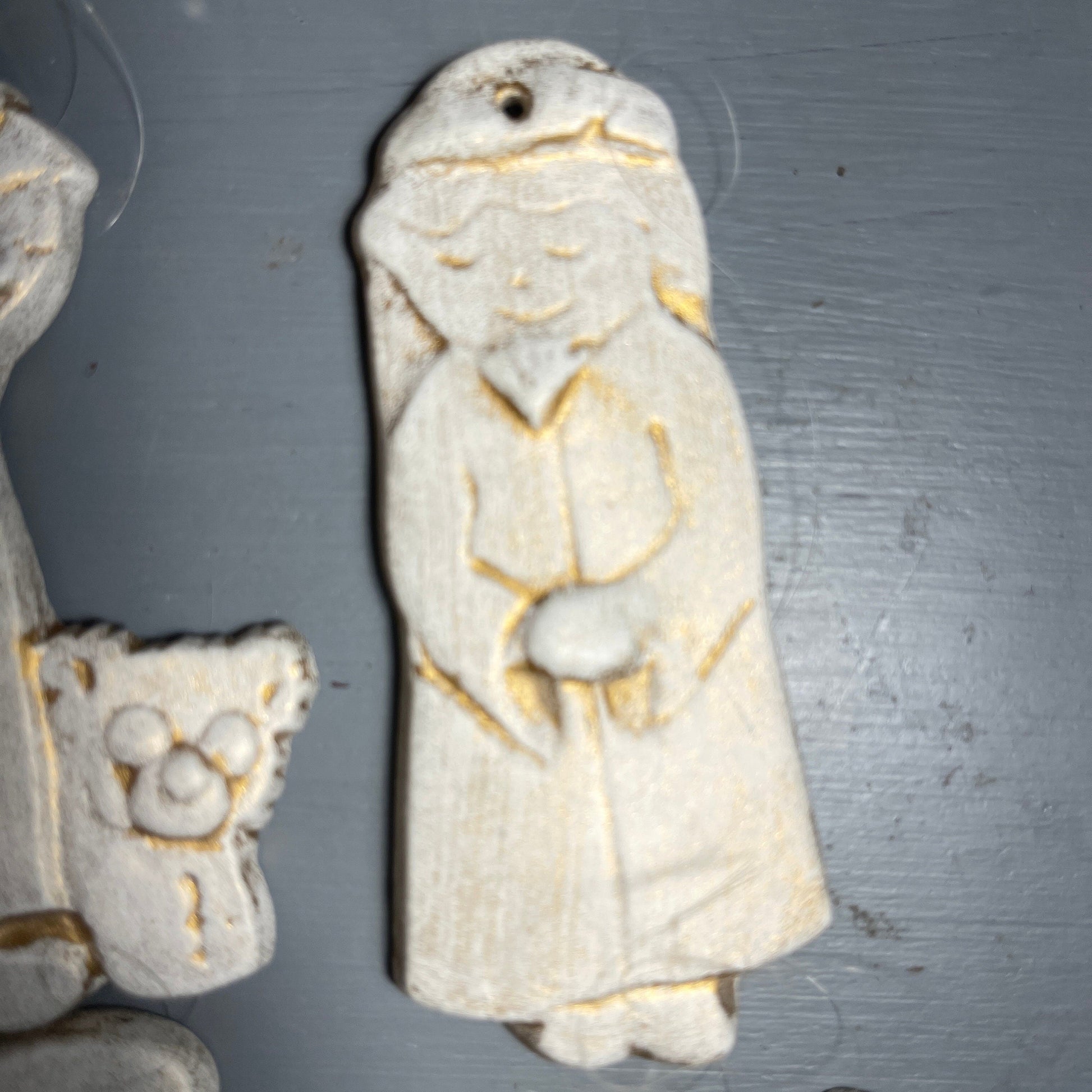 Nativity 4 piece Set Ceramic Christmas Tree Ornaments