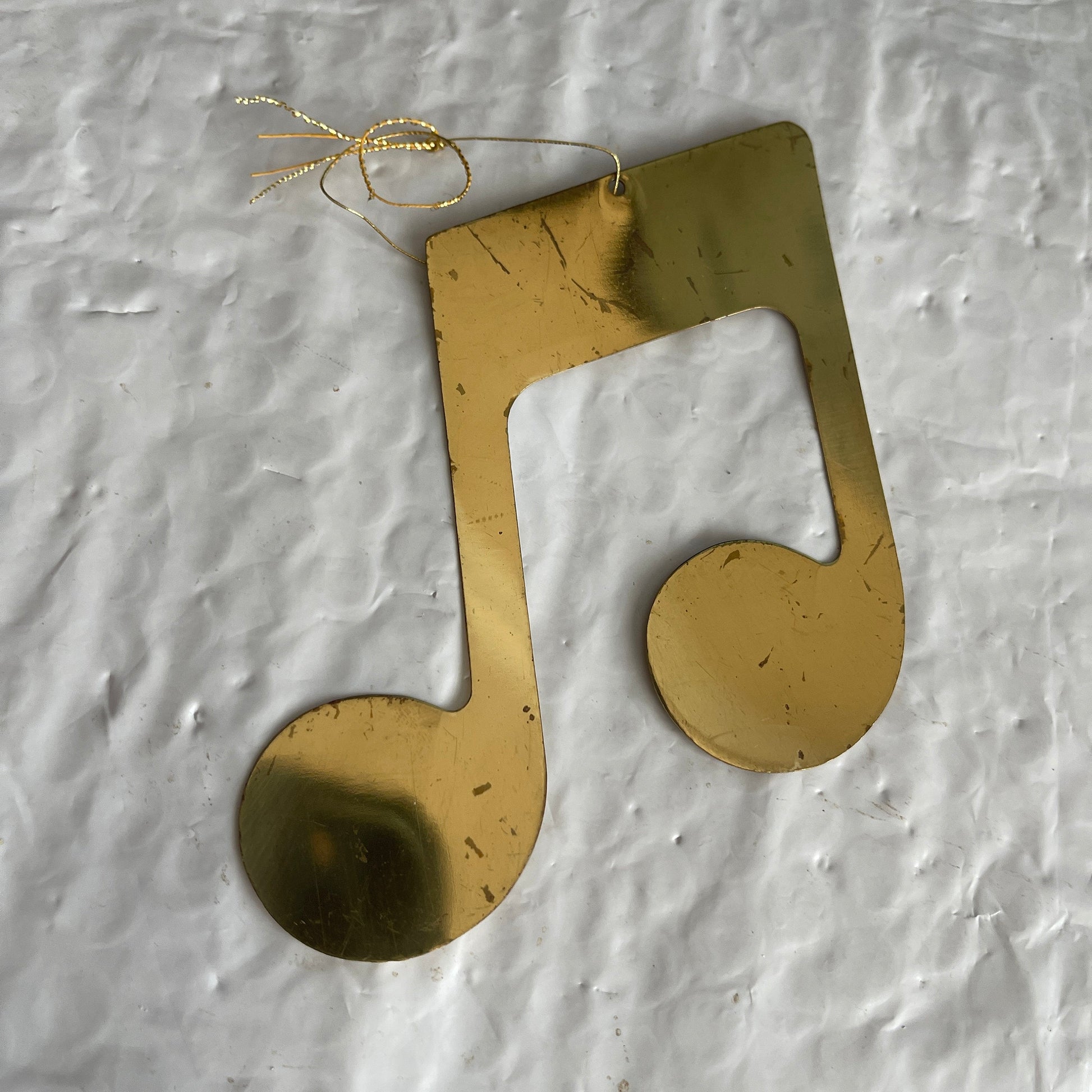 Musical Note Gold-tone Vintage Collectible Ornament