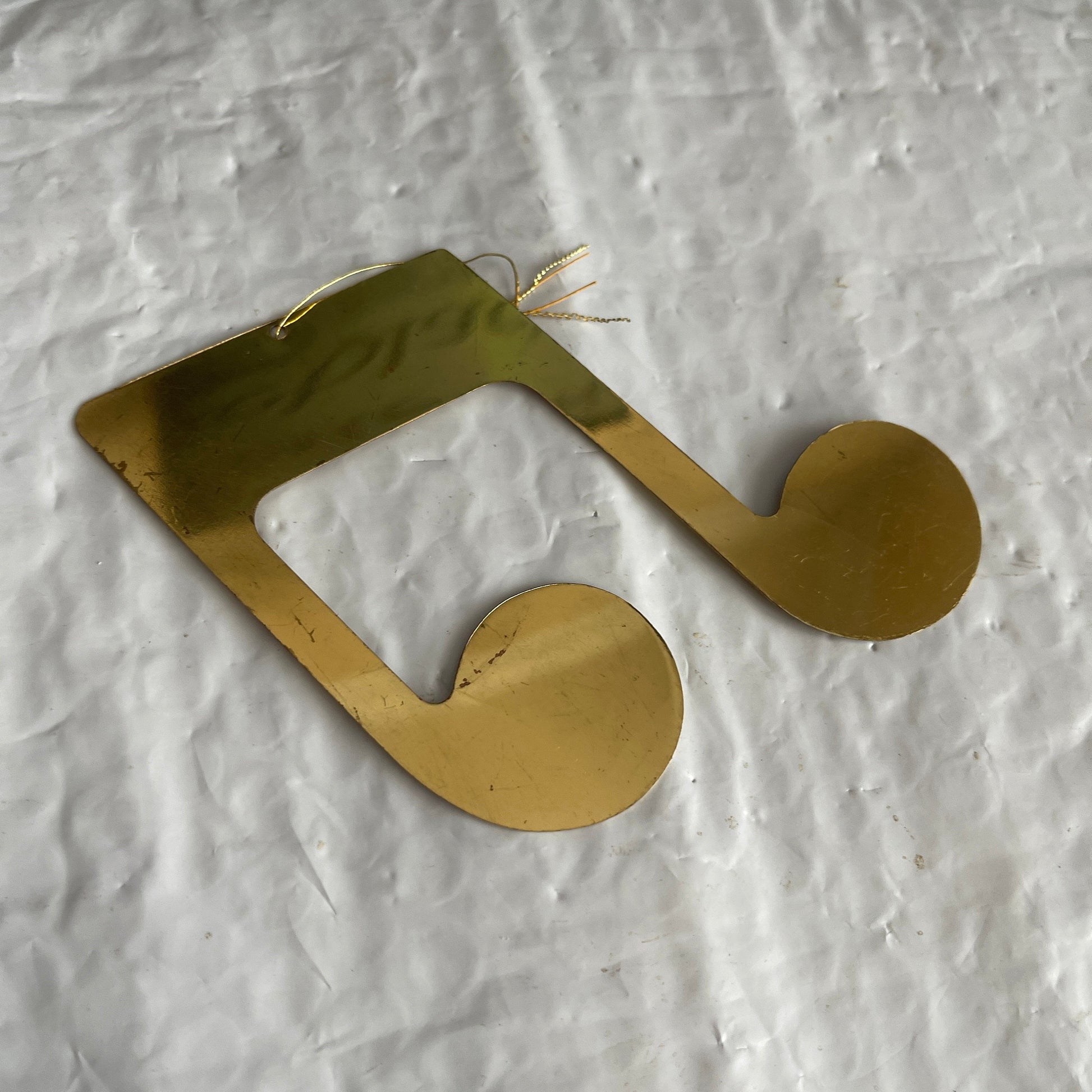 Musical Note Gold-tone Vintage Collectible Ornament