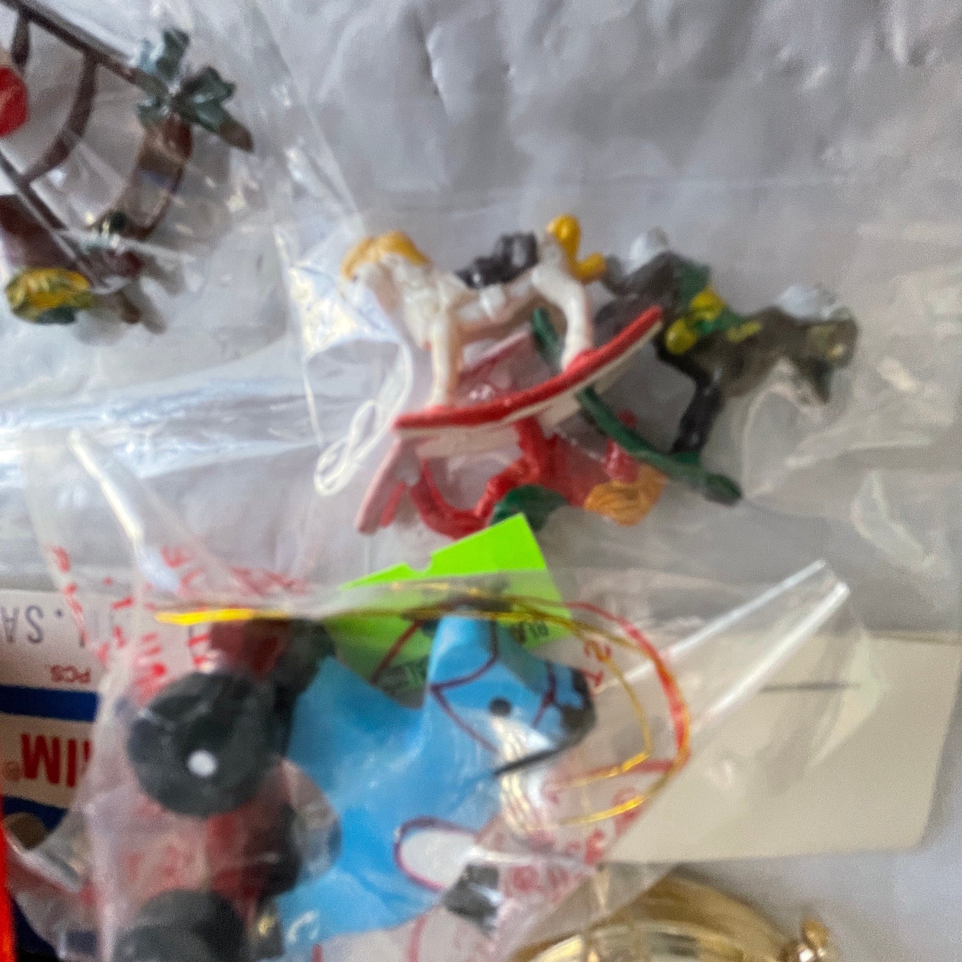 Cute Little Miniature Set Of 6 Vintage Ornaments See Pictures For Details