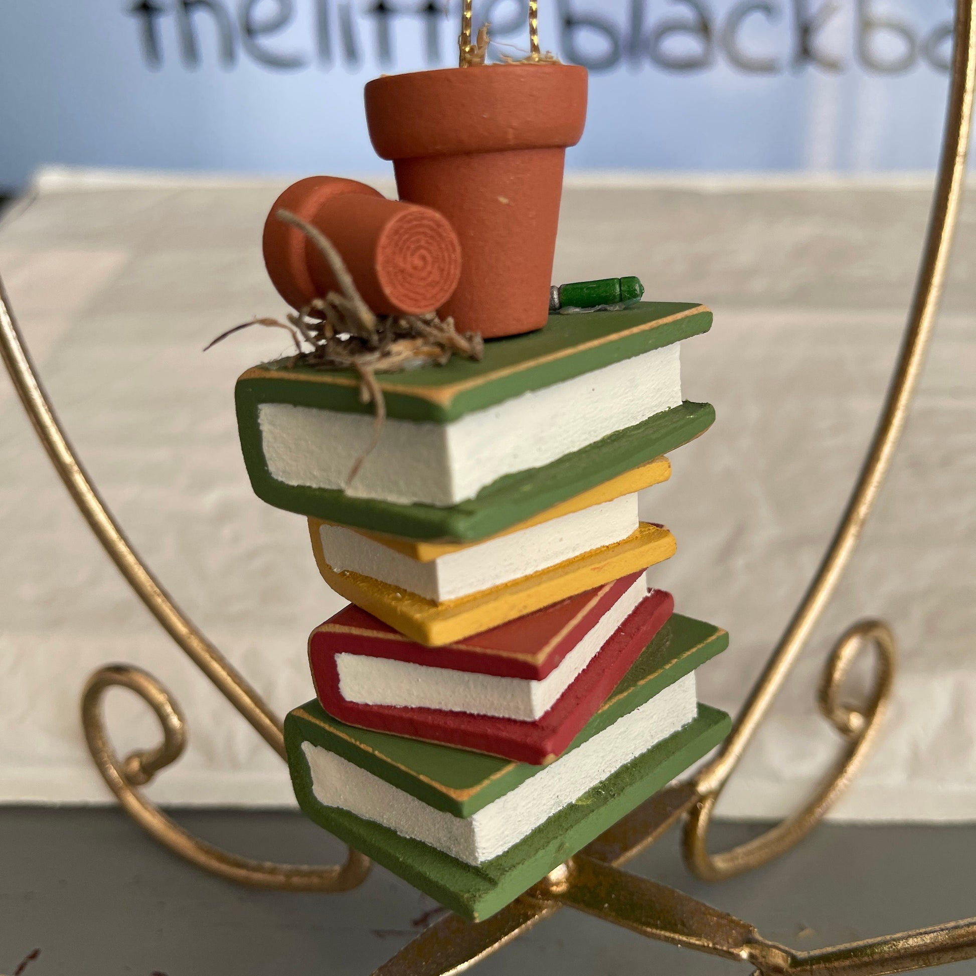 Gardners Know The Best DIRT! Stack Of Books Christmas Ornament