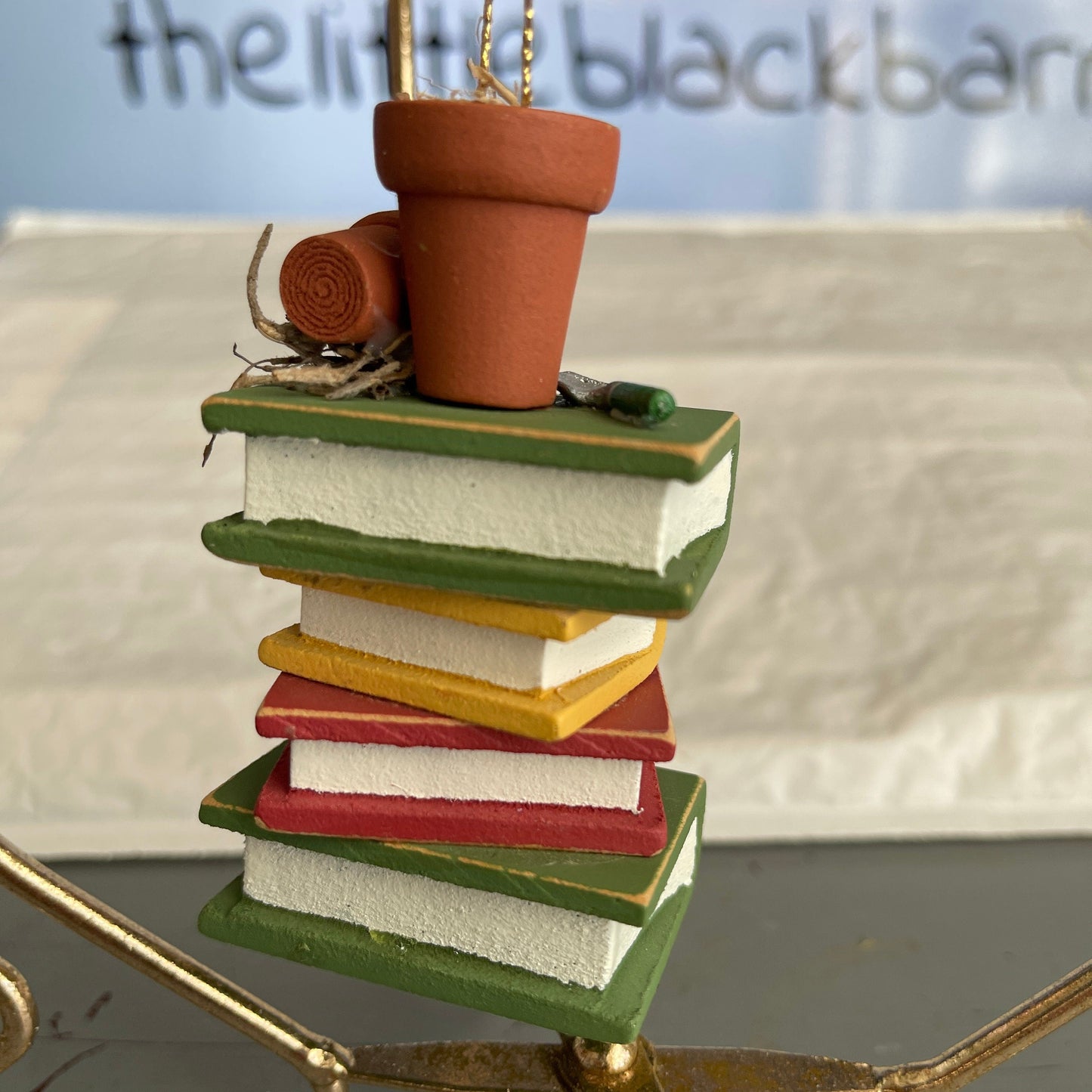 Gardners Know The Best DIRT! Stack Of Books Christmas Ornament