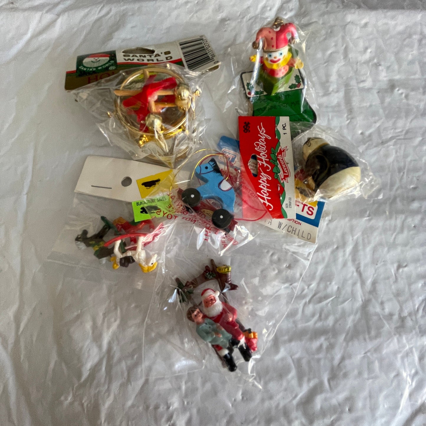 Cute Little Miniature Set Of 6 Vintage Ornaments See Pictures For Details