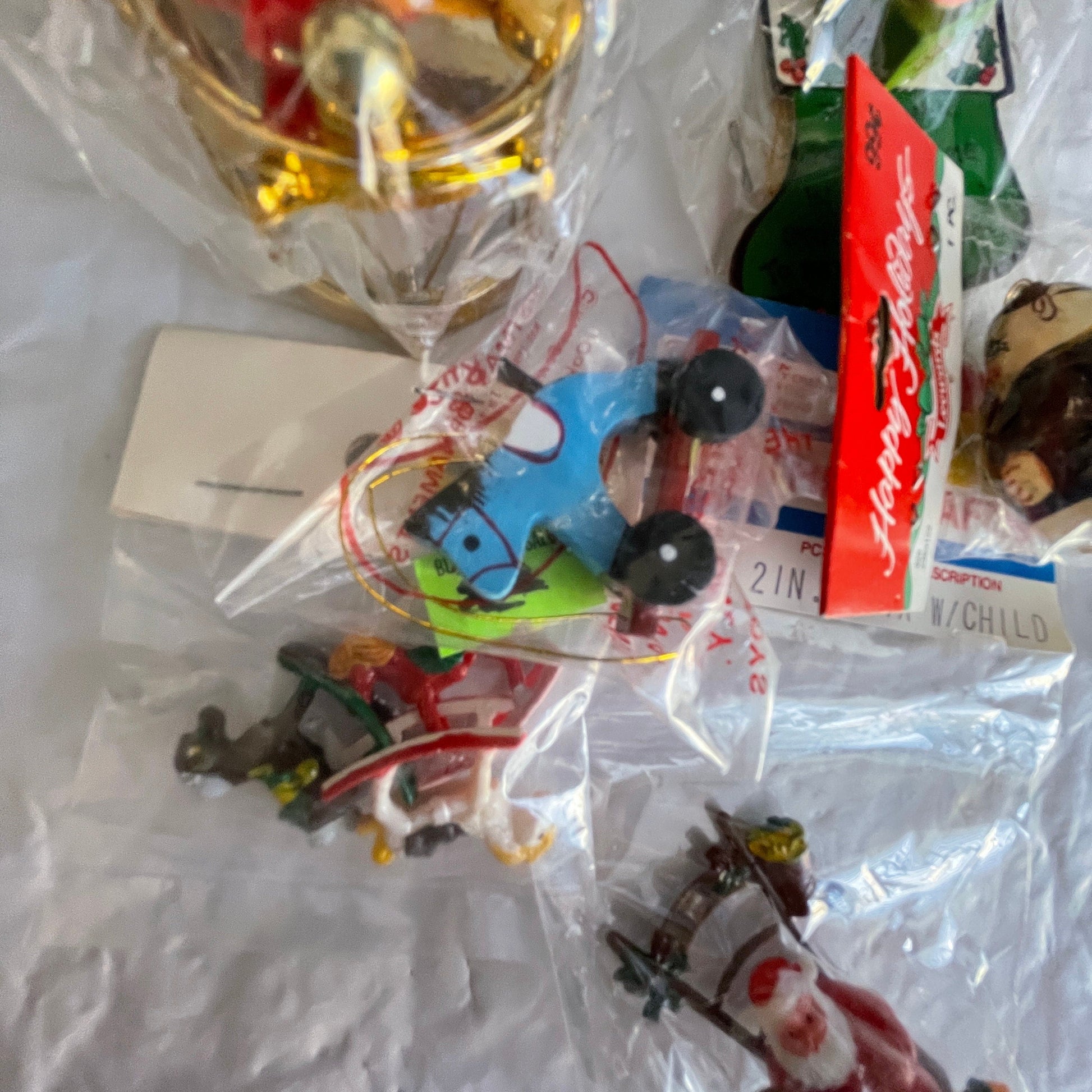 Cute Little Miniature Set Of 6 Vintage Ornaments See Pictures For Details