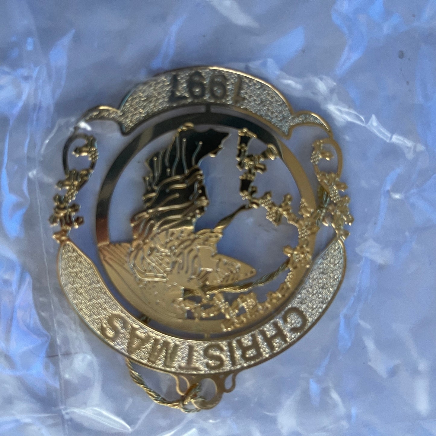 Hallmark Midnight Angel Vintage 1997 Gold-tone Ensemble Ornament