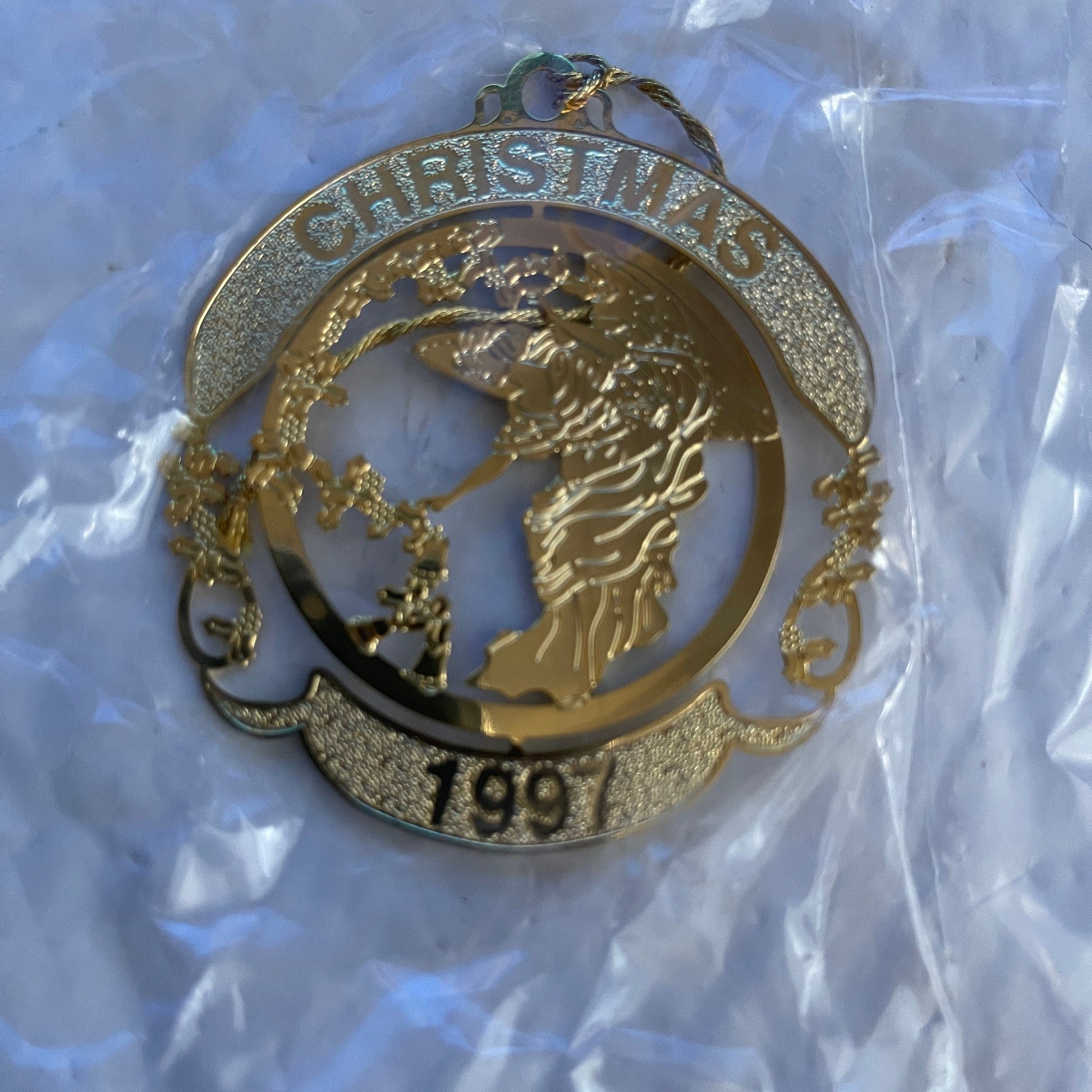 Hallmark Midnight Angel Vintage 1997 Gold-tone Ensemble Ornament