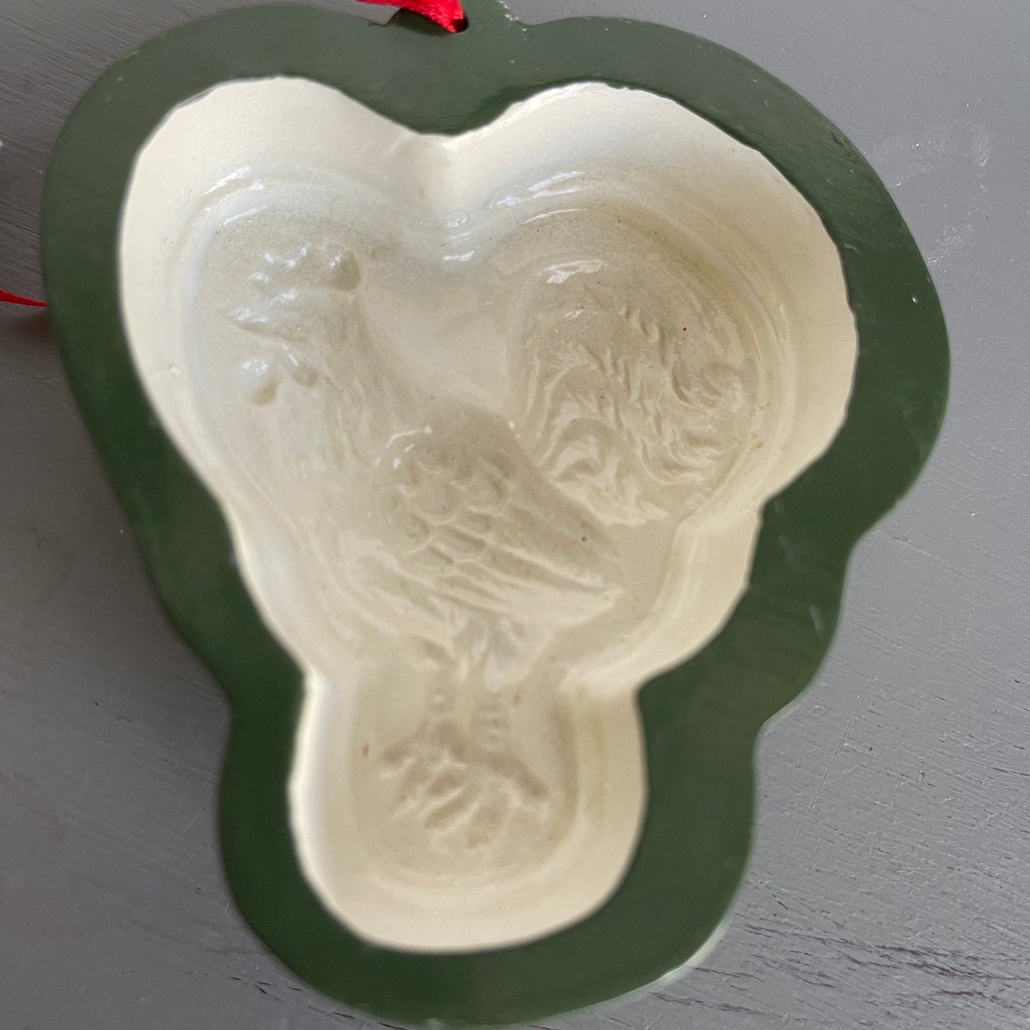 Rooster Stoneware Miniature Dessert Mold Vintage Ornament