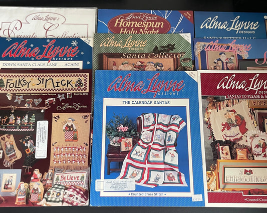 Alma Lynn Designs choice of Christmas cross stitch charts see pictures and variations*