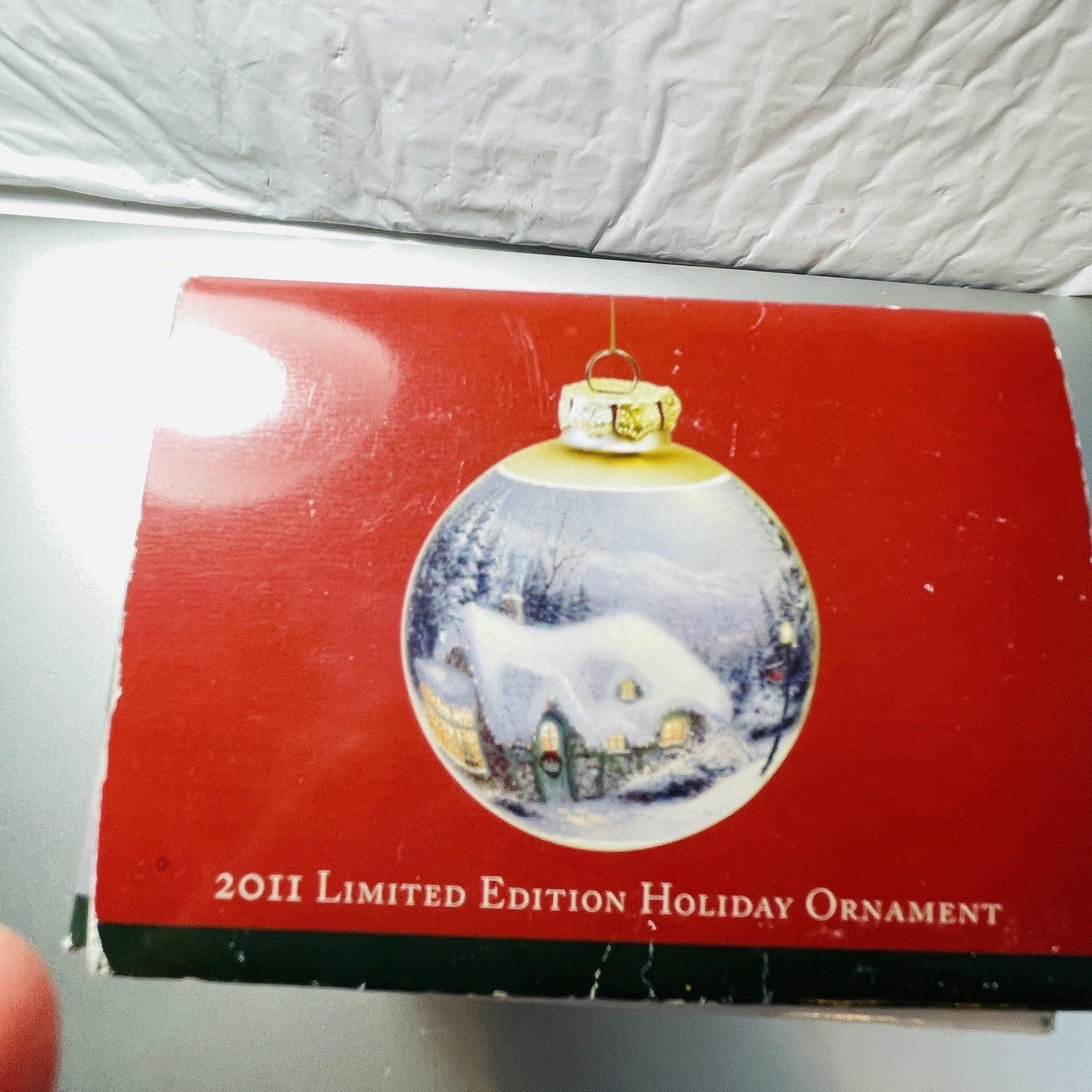 Thomas Kinkade, Painter of Light, Limited Edition Glass Holiday Ornament