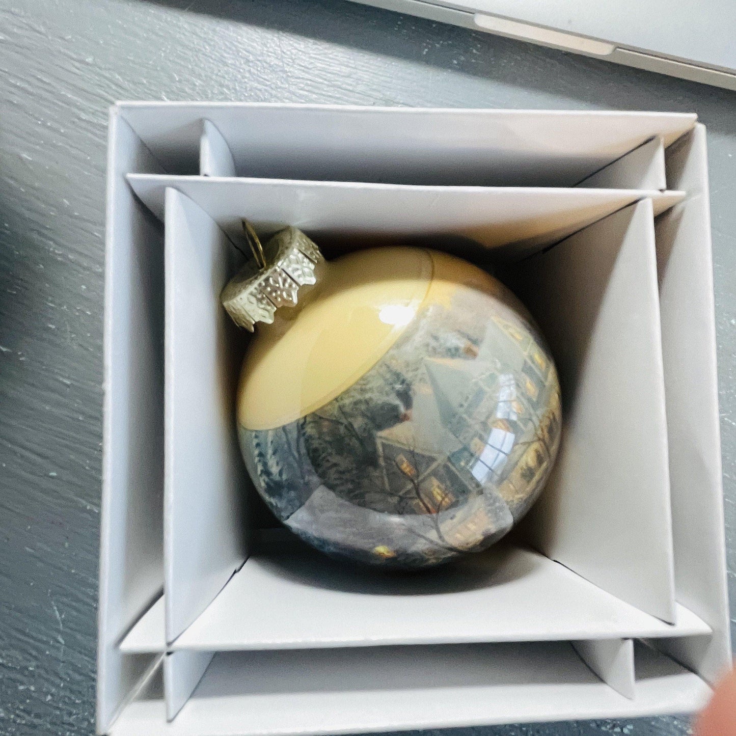 Thomas Kinkade, Painter of Light, Limited Edition Glass Holiday Ornament