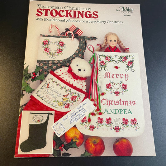 Ashley Court Victorian Christmas Stockings BK 006 vintage 1991 counted cross stitch chart