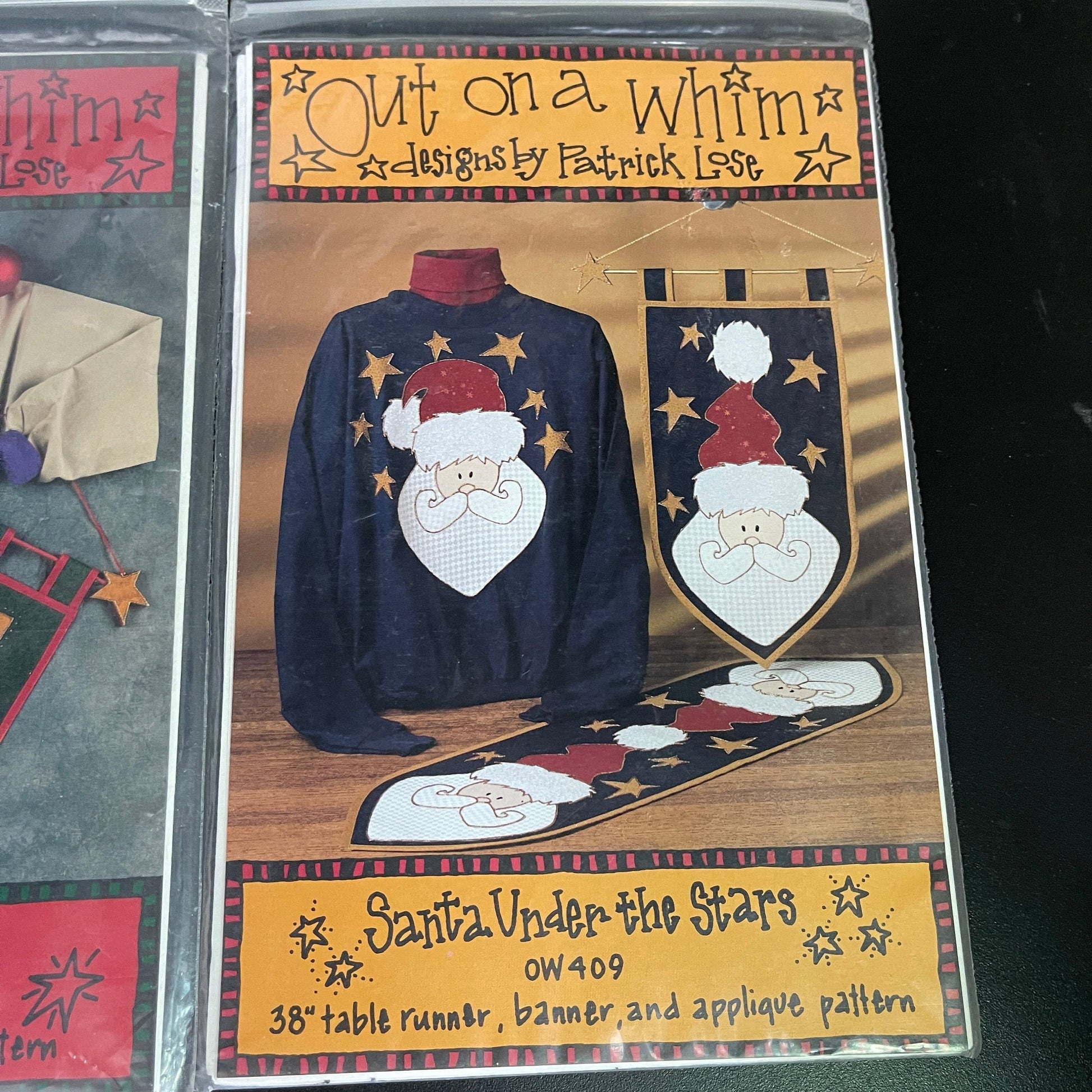 Santa under the stars and Opulent  Moment set of 2 holiday applique patterns