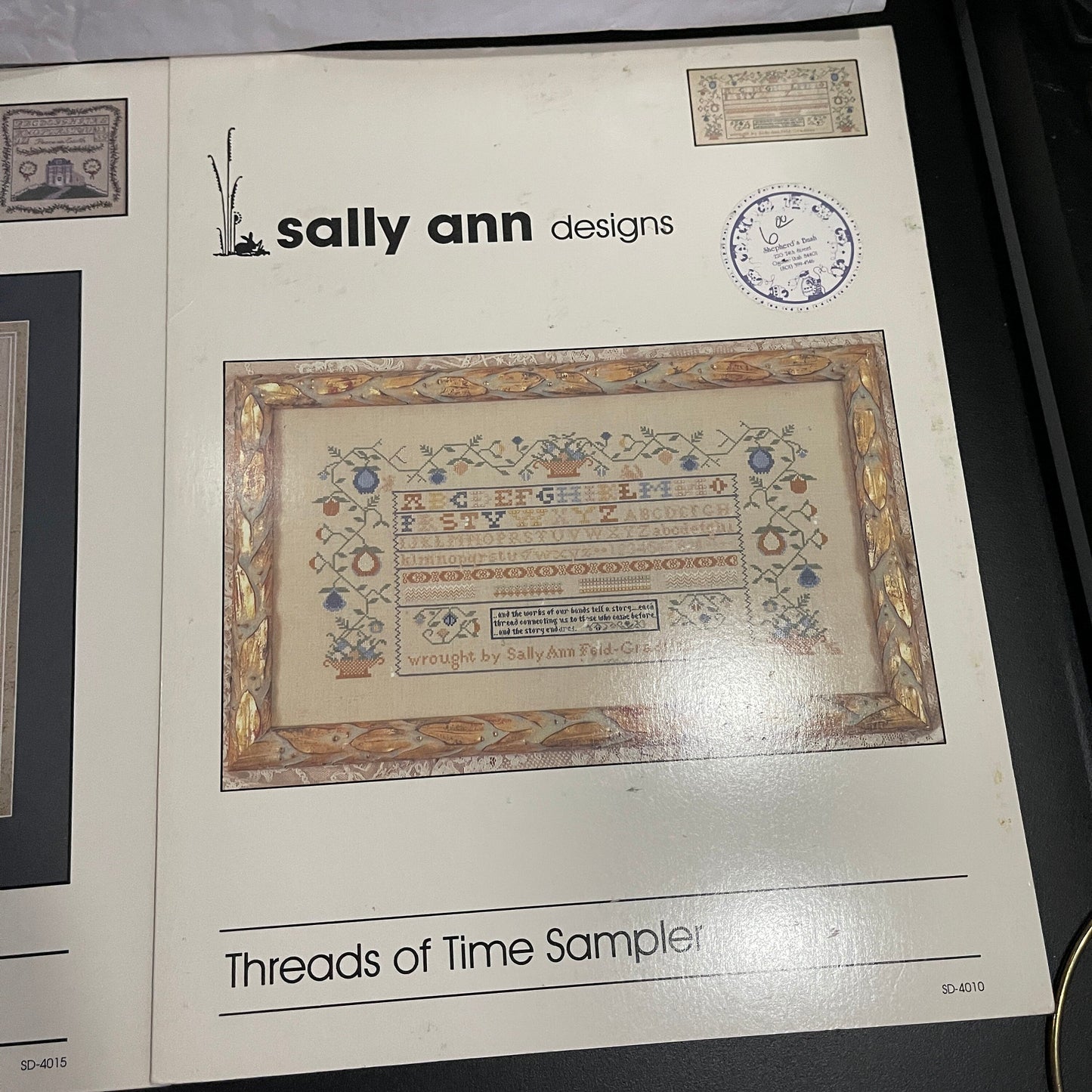 Sally Ann Designs Choice Of Home for the Holidays 1994 or Threads Of Time 1993 Samplers Vintage Cross Stitch Chart