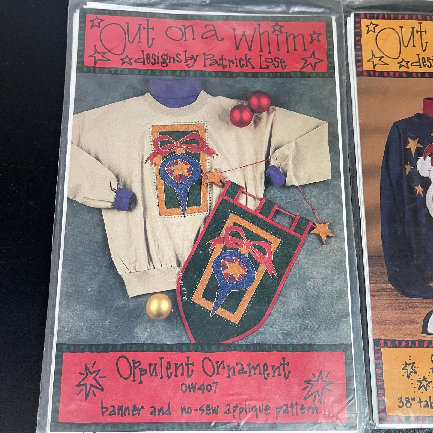 Santa under the stars and Opulent  Moment set of 2 holiday applique patterns