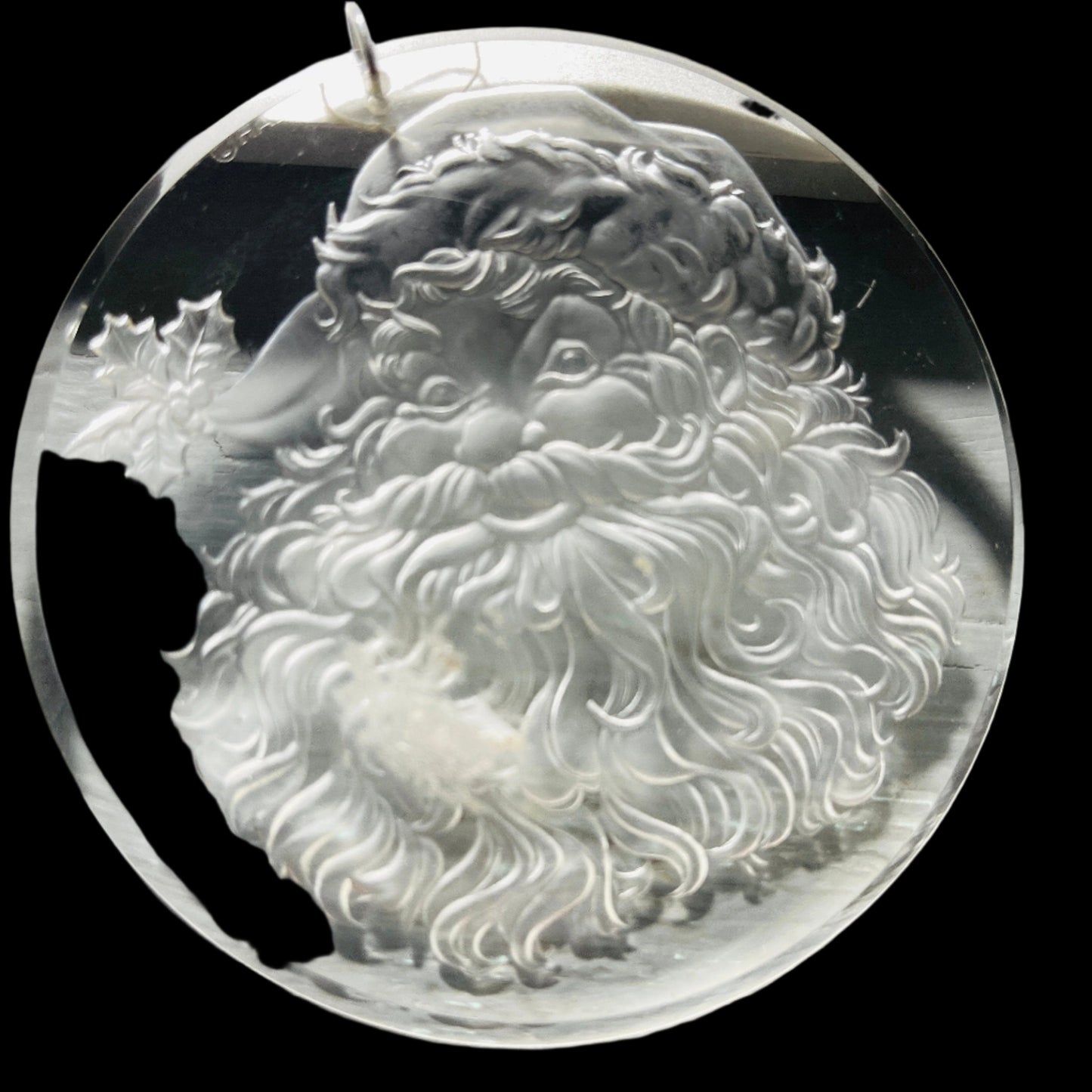 Hallmark ,Santa, Holiday Highlights, Vintage 1978, Acrylic Keepsake Ornament, QX3076, Rare
