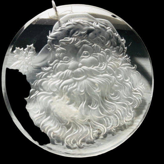 Hallmark ,Santa, Holiday Highlights, Vintage 1978, Acrylic Keepsake Ornament, QX3076, Rare