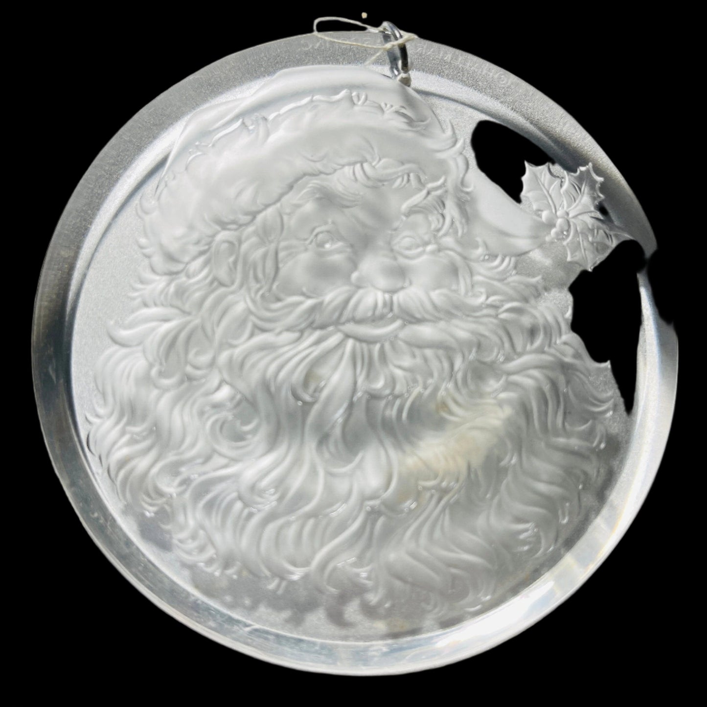 Hallmark ,Santa, Holiday Highlights, Vintage 1978, Acrylic Keepsake Ornament, QX3076, Rare