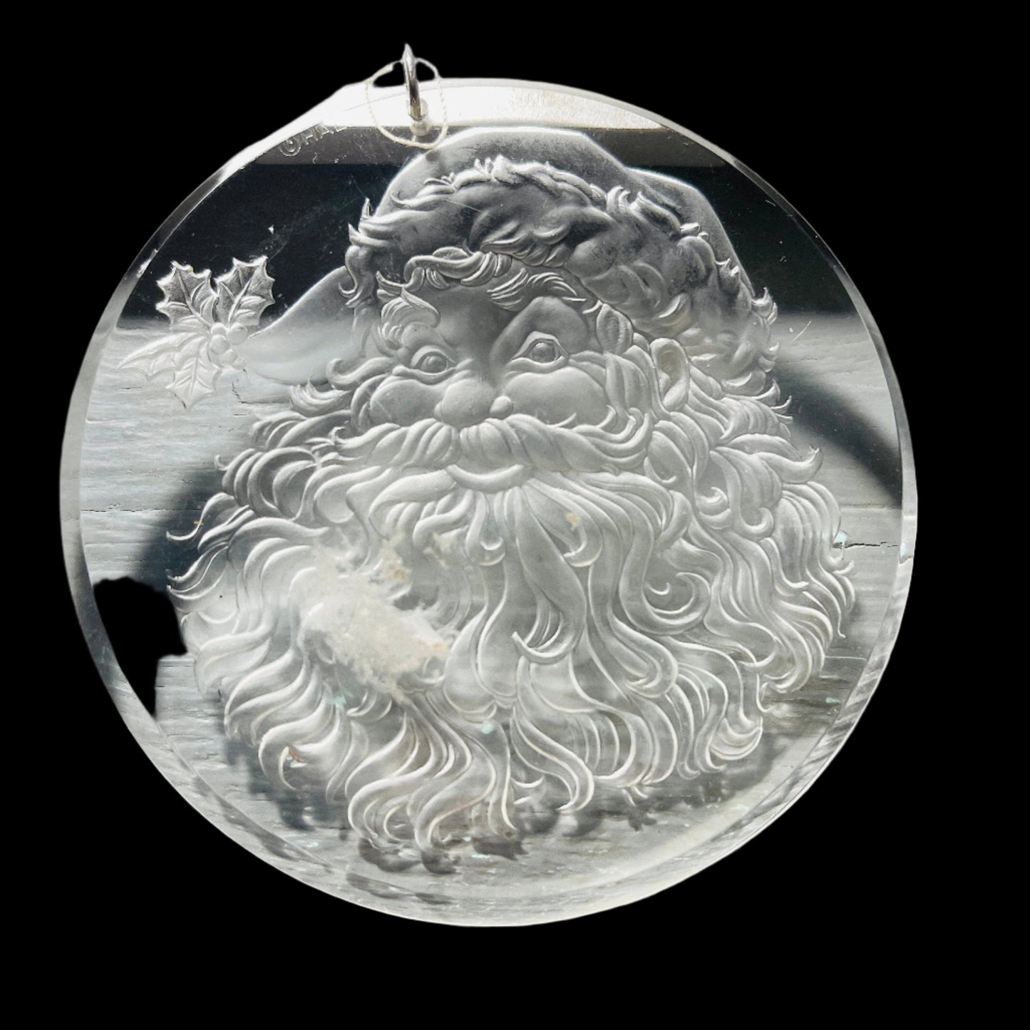Hallmark ,Santa, Holiday Highlights, Vintage 1978, Acrylic Keepsake Ornament, QX3076, Rare