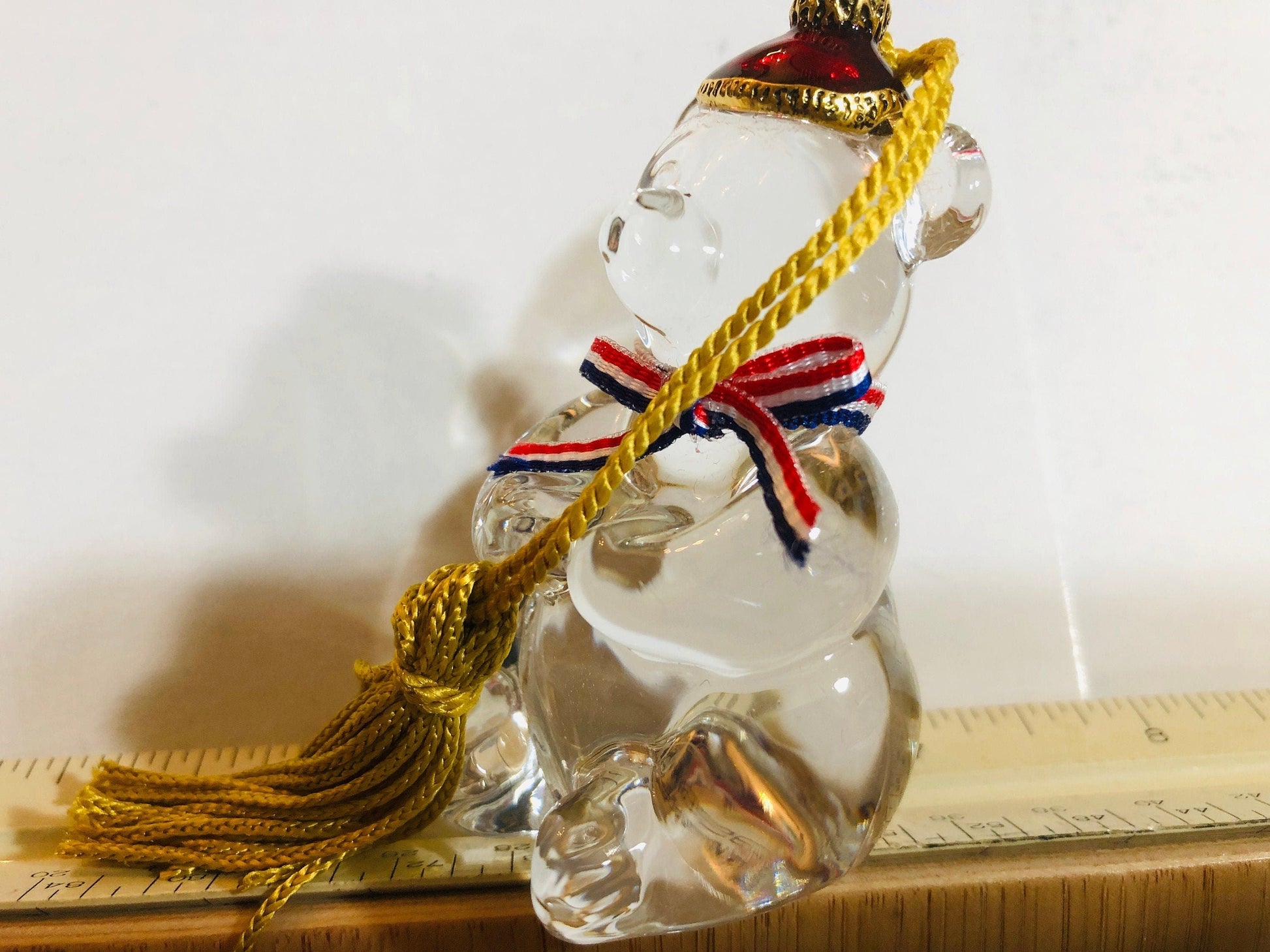 Gorham, Teddy's 100th Anniversary,Patriotic Lead Crystal 3D Ornament