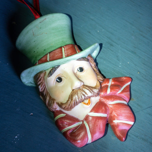 EHW Enterprises, Male Caroler, Vintage 1990, Porcelain Ornament
