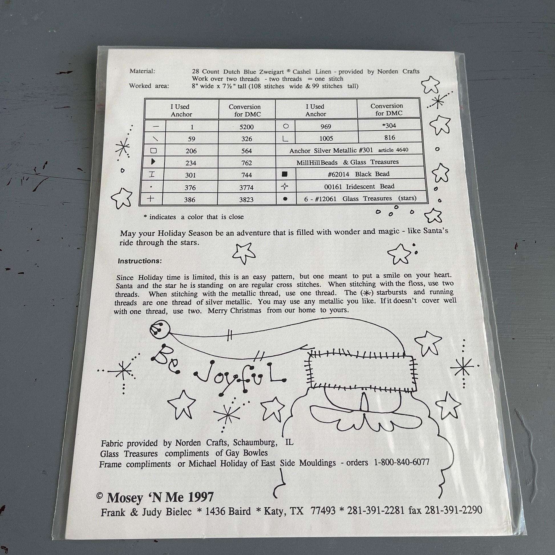 Mosey 'N Me Choice of 3 Vintage Counted Cross Stitch Charts See Variations*