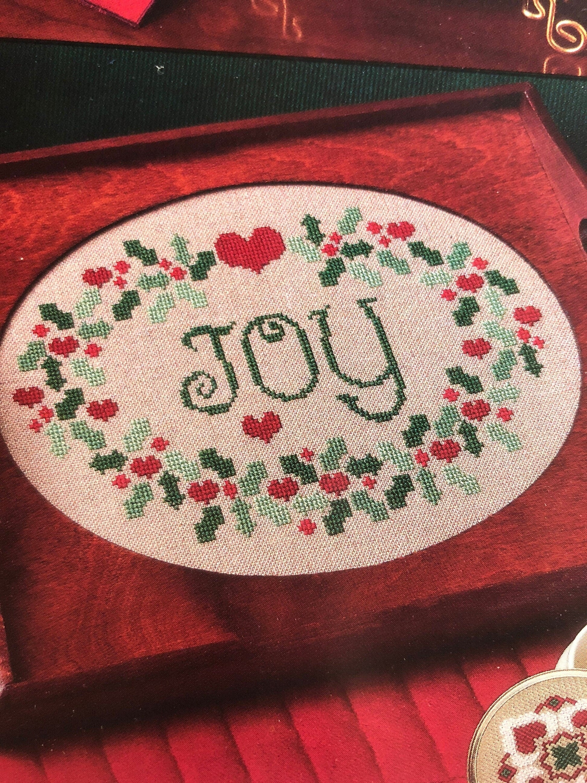 The Need'l Love Company, Hearts & Holly, Designed by, Renee Nanneman, Vintage 1988, Counted Cross Stitch, Pattern Book