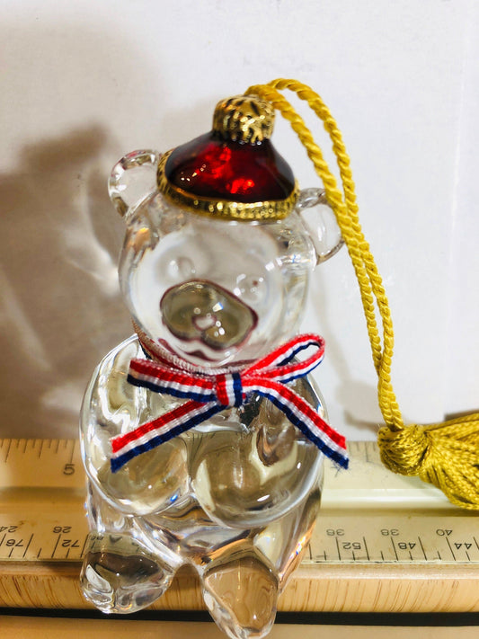 Gorham, Teddy's 100th Anniversary,Patriotic Lead Crystal 3D Ornament
