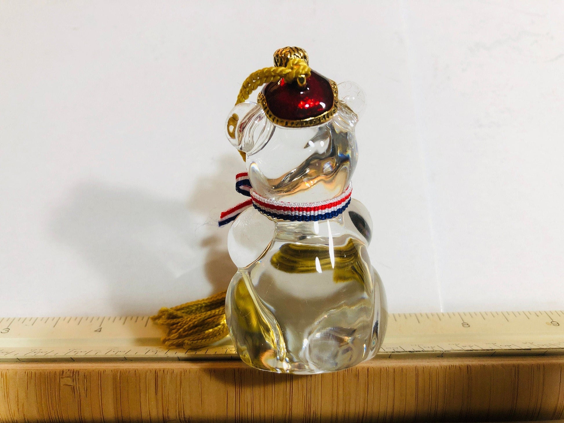 Gorham, Teddy's 100th Anniversary,Patriotic Lead Crystal 3D Ornament