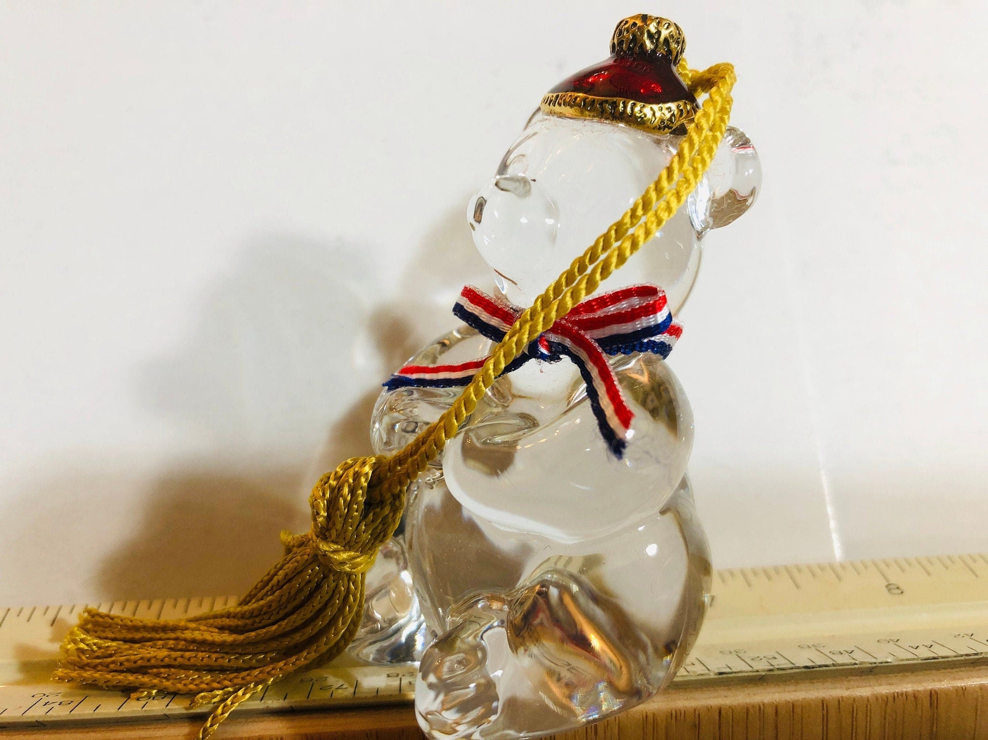 Gorham, Teddy's 100th Anniversary,Patriotic Lead Crystal 3D Ornament