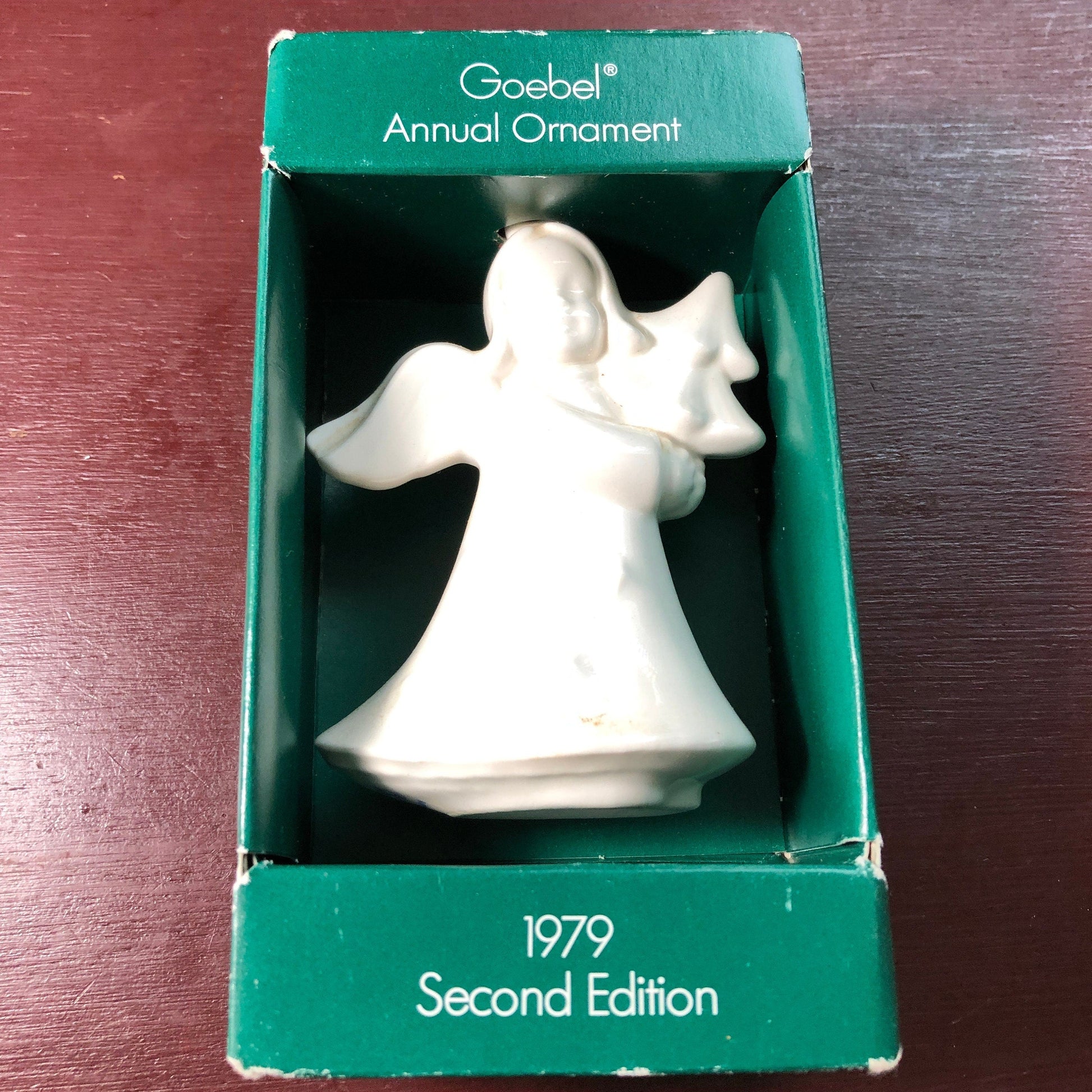 Porcelain Angel, House of Goebel, Annual Ornament, Vintage 1979, by Jahres-Weihnachts-Schmuck, Second Edition