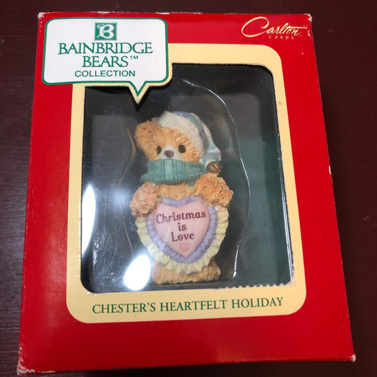 Carlton Cards, Bainbridge Bears, Chester's Heartfelt Holiday, Vintage Ornament