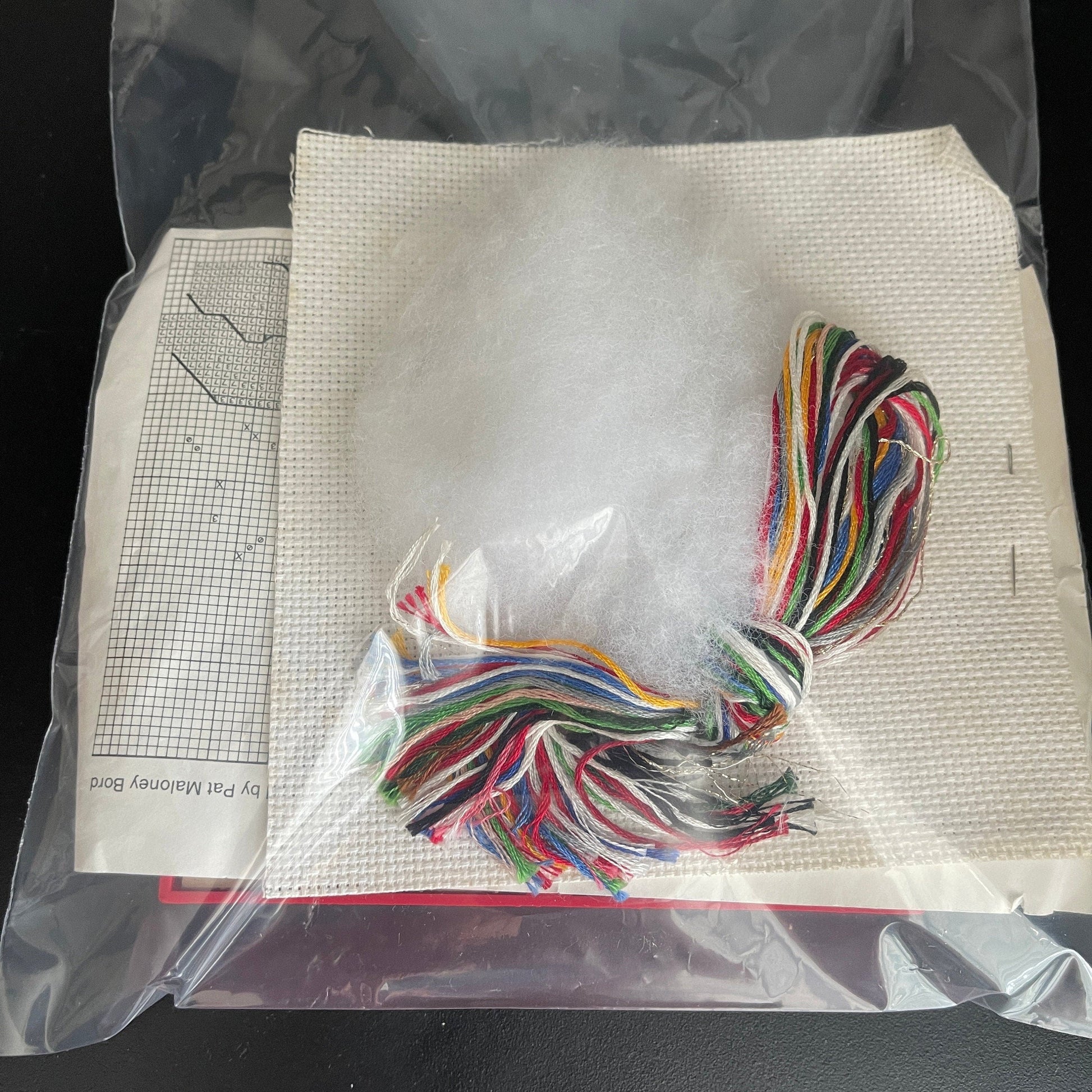 The New Berlin Company Santa's Sleigh cross stitch kit with red house shaped frame*