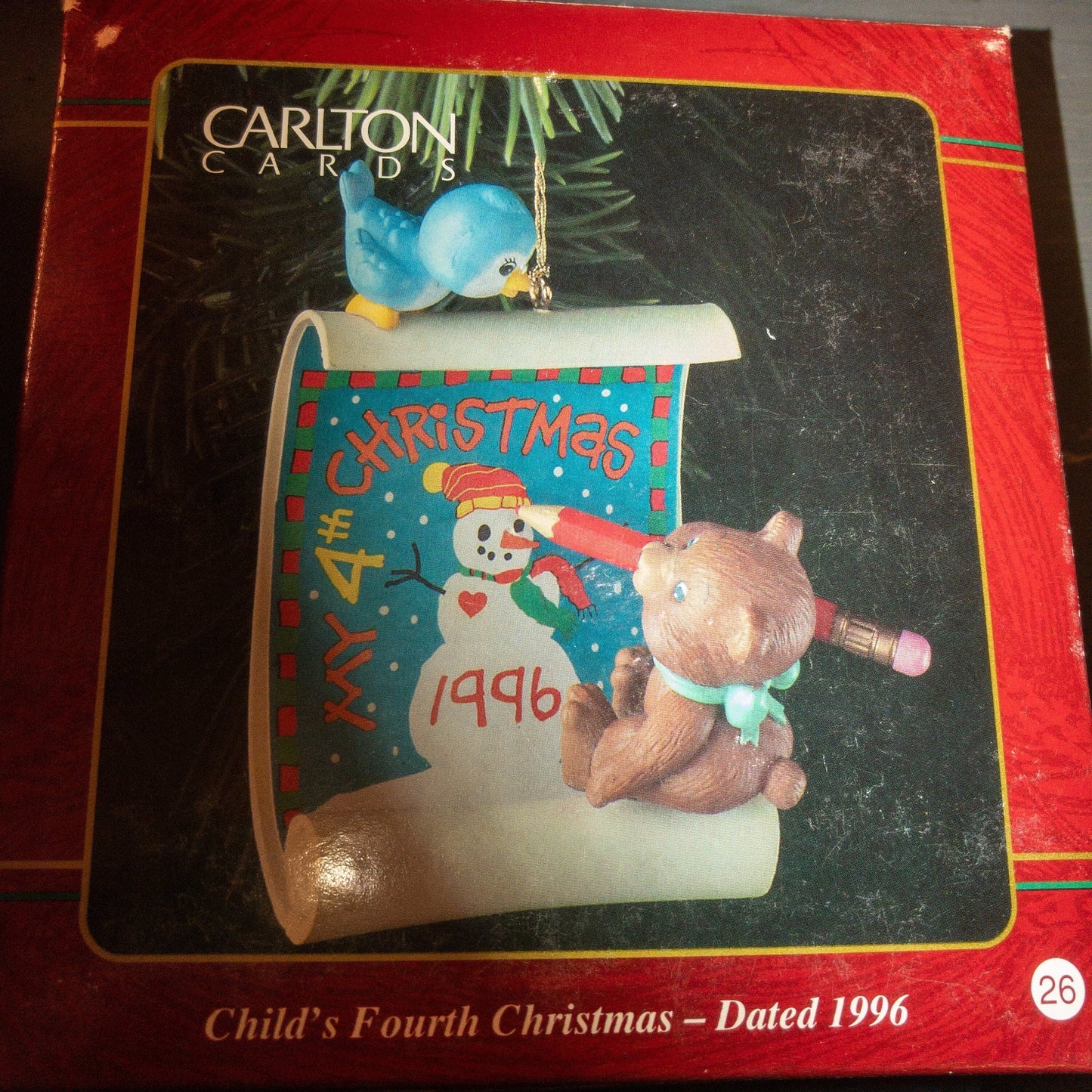 Carlton Cards, Child's Fourth Christmas, Dated 1996, Heirloom Collection Ornament