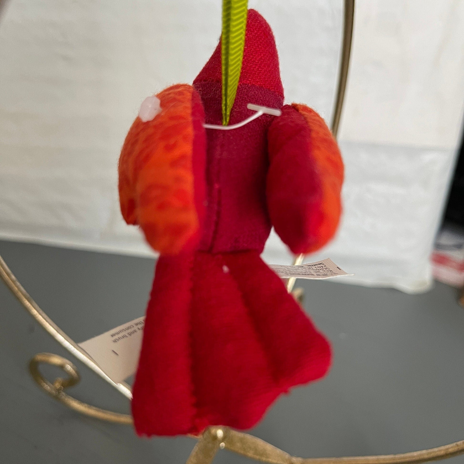 Starbucks Ravishing Red Bird with Buttoned On Wings Plush Christmas Ornament