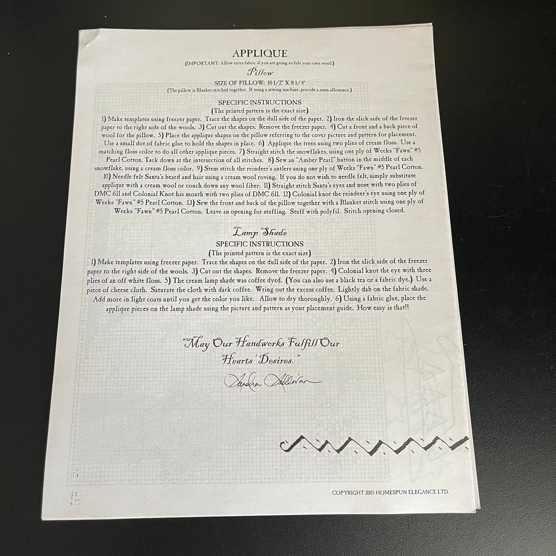 Homespun Elegance Set of 2 Cross Stitch Applique' Collection Shabby Chic Christmas and Hearts Come Home Vintage 2005 Charts