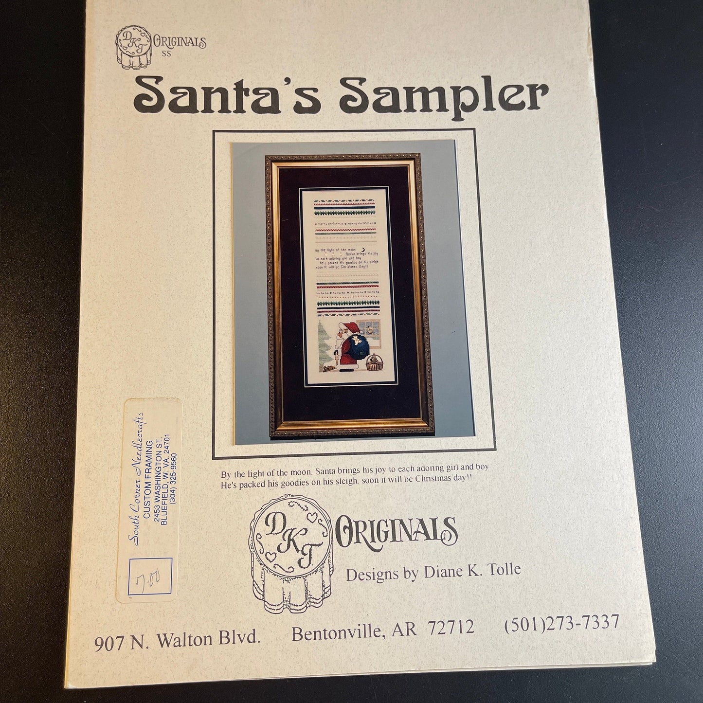 DKT Originals Set of 2 Believe & Santa's Sampler vintage 1994counted cross stitch chart
