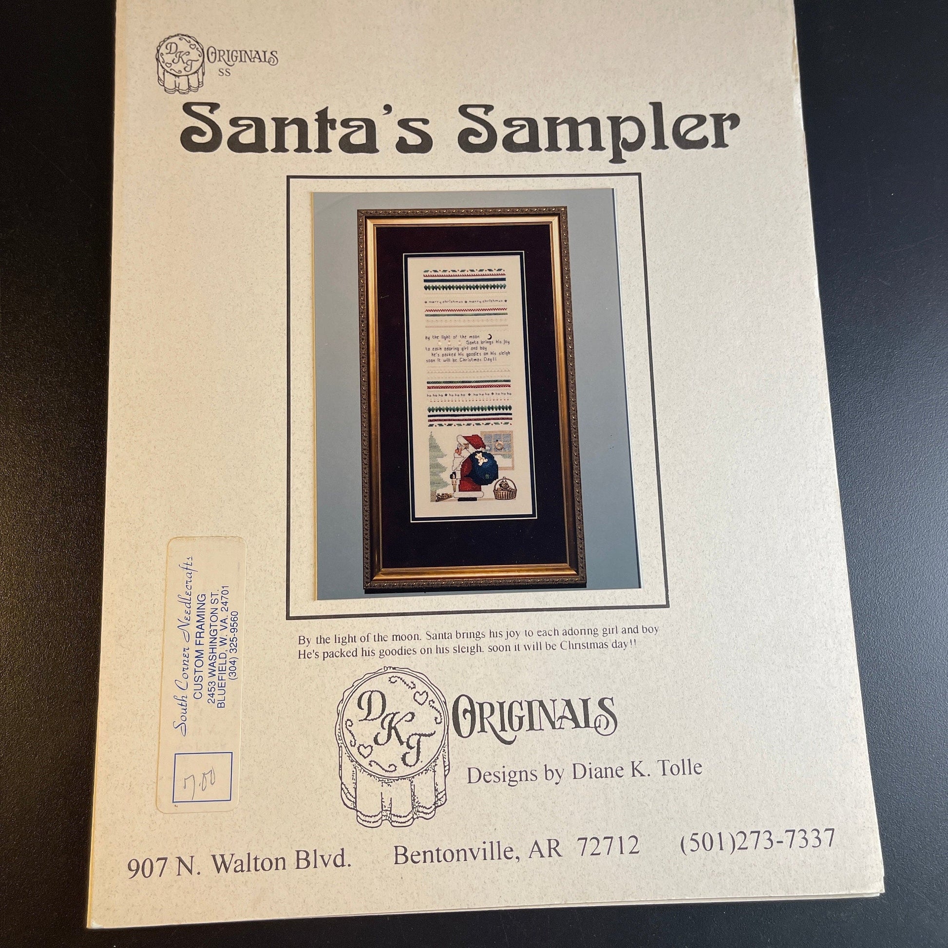 DKT Originals Set of 2 Believe & Santa's Sampler vintage 1994counted cross stitch chart