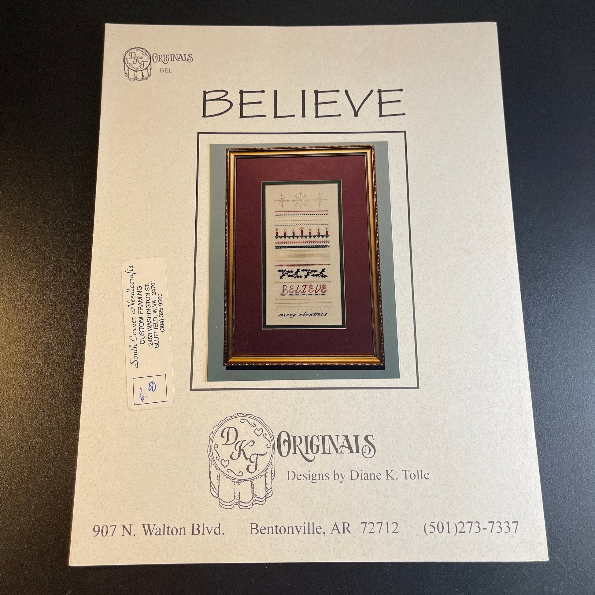 DKT Originals Set of 2 Believe & Santa's Sampler vintage 1994counted cross stitch chart