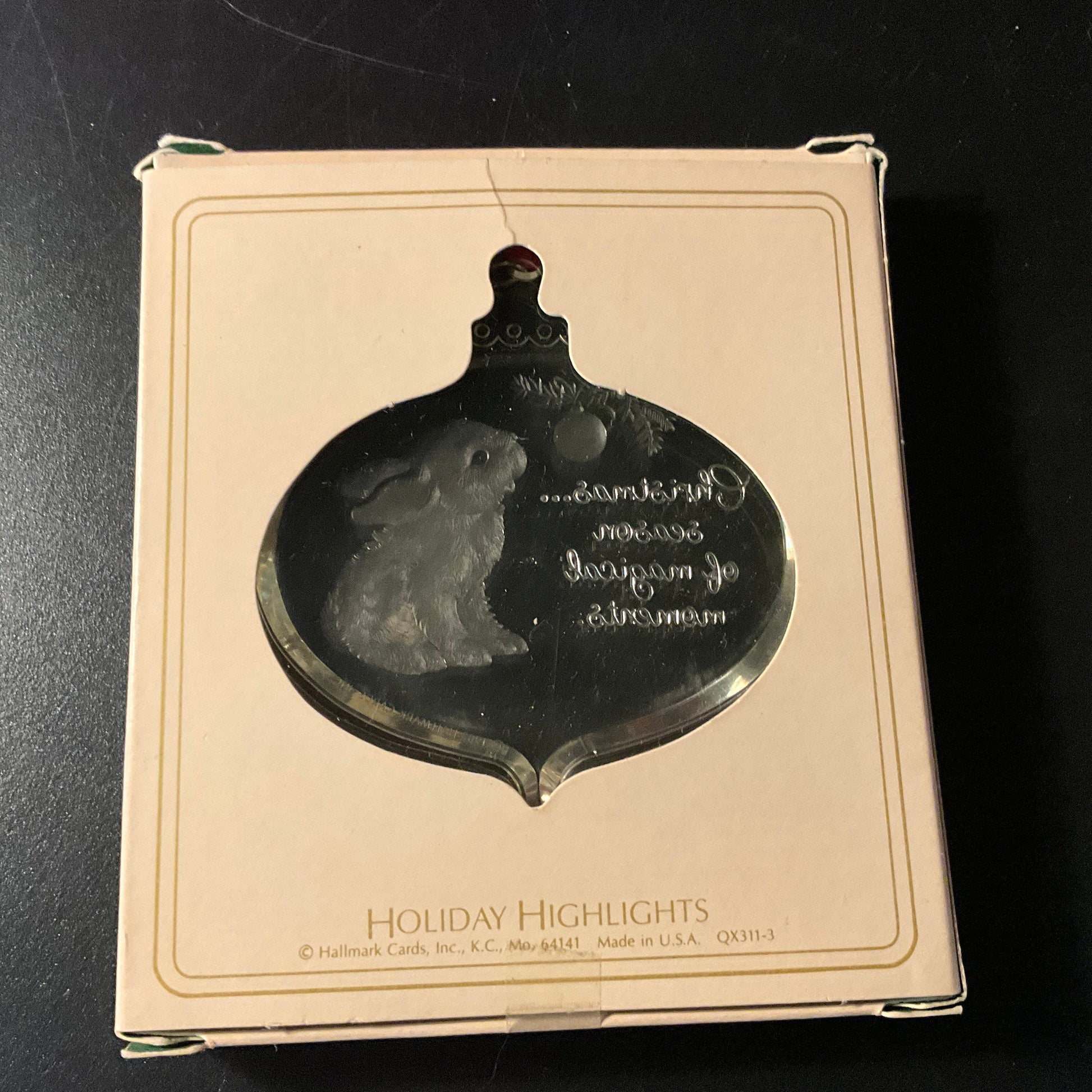 Hallmark Christmas Magic Dated 1982 Keepsake acrylic ornament QX3113