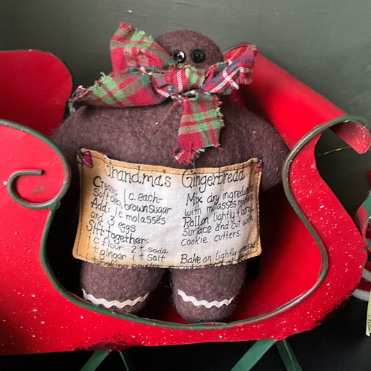 Grandma's Gingerbread handmade felt Christmas ornament