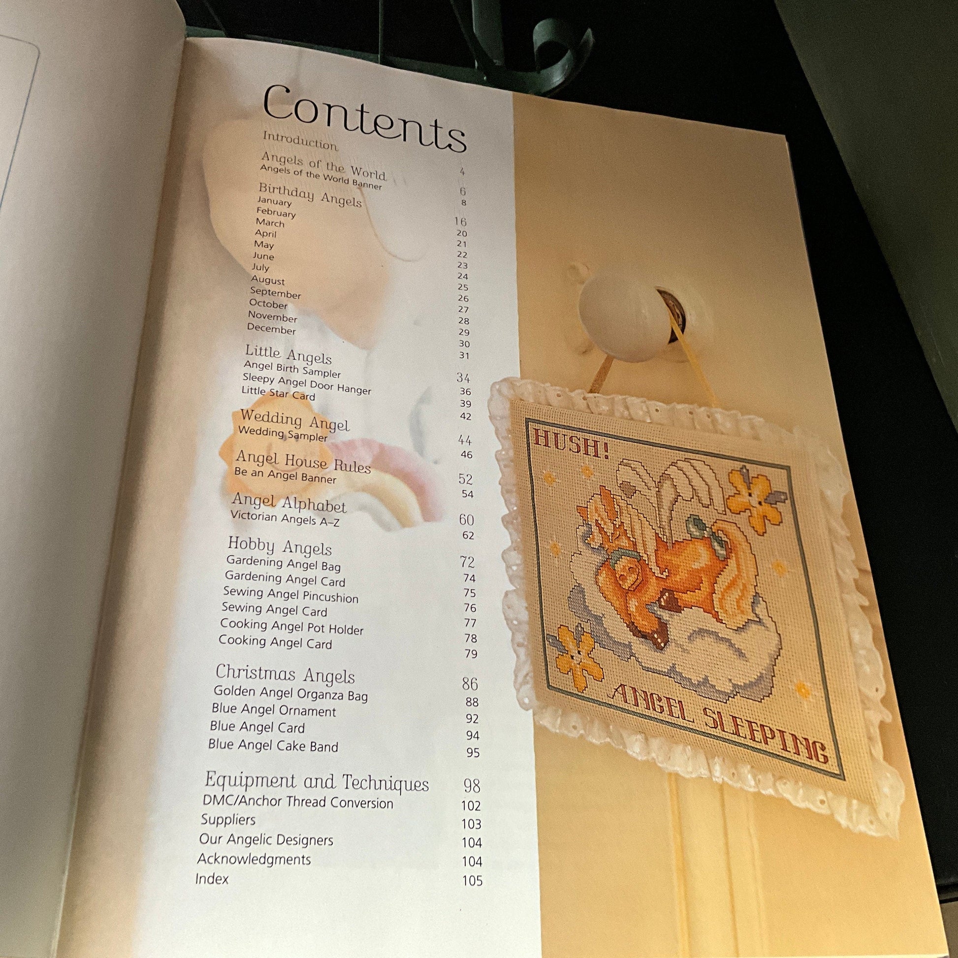 David & Charles Cross Stitch Angels 30 designs vintage hardcover cross stitch pattern book*